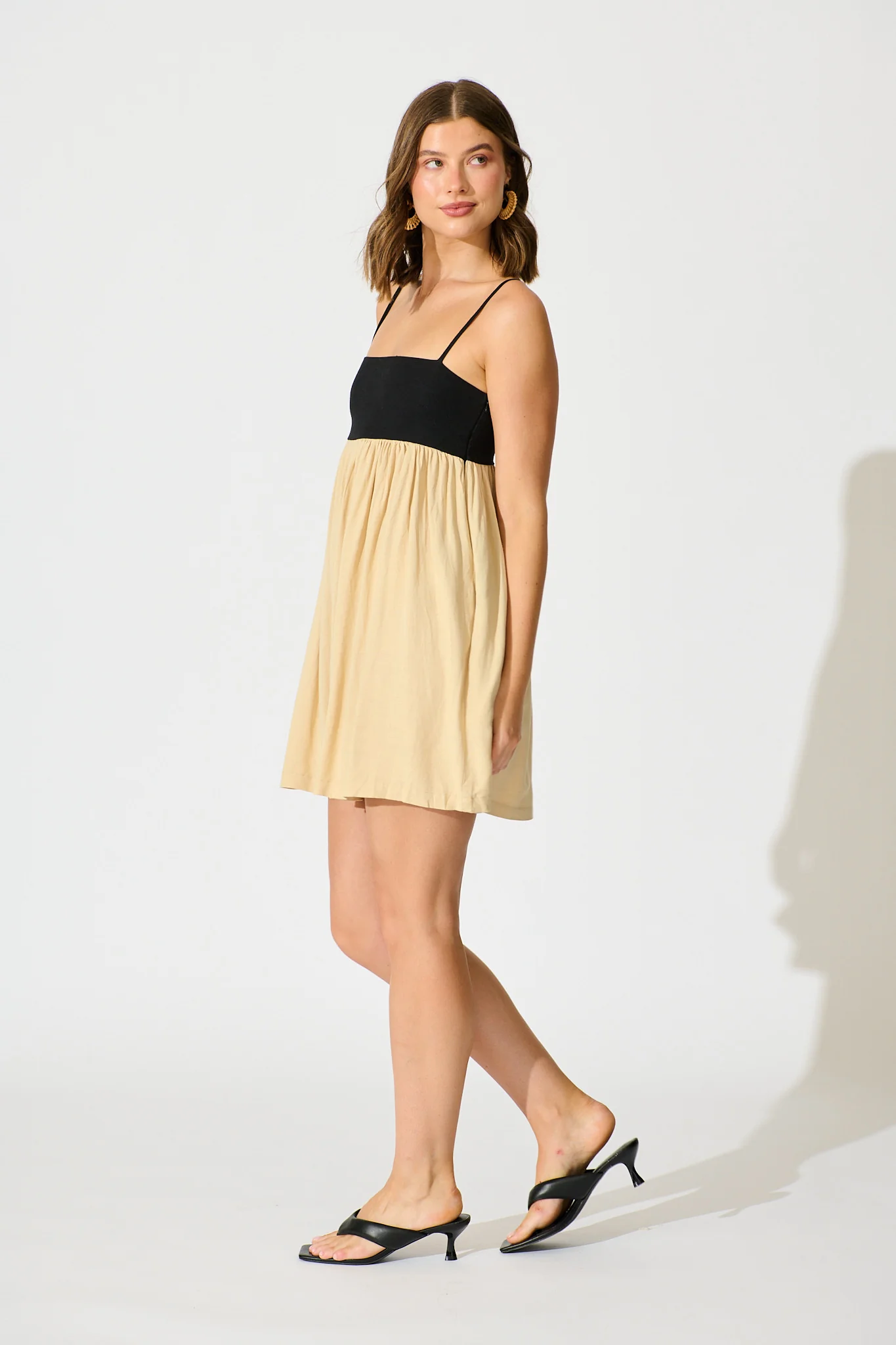 Janiya Sundress in Black and Beige - Image 3