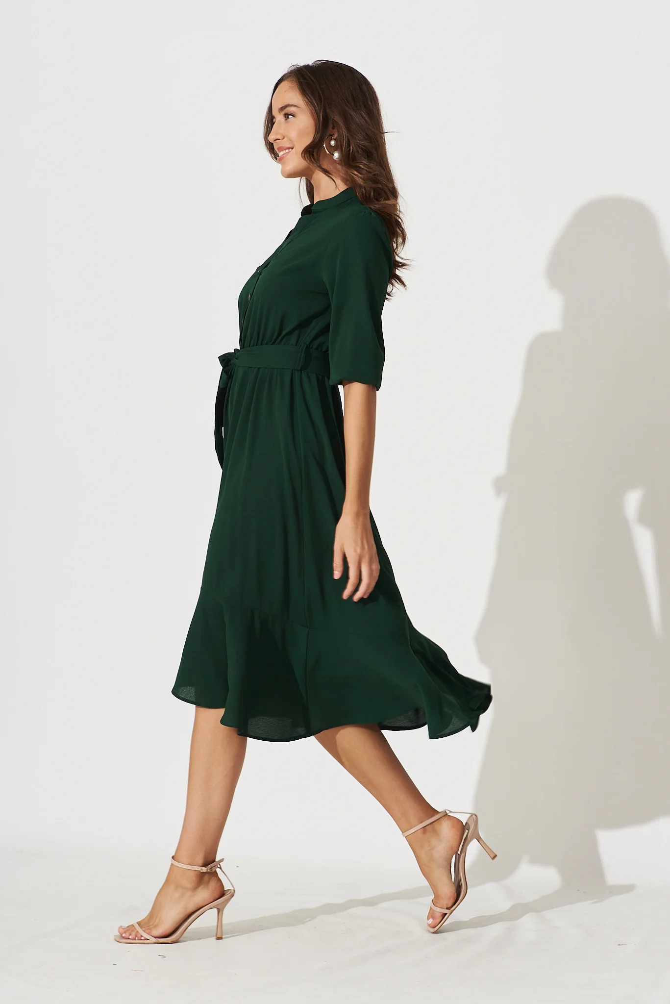 Jemimah Midi Dress In Emerald - Image 3