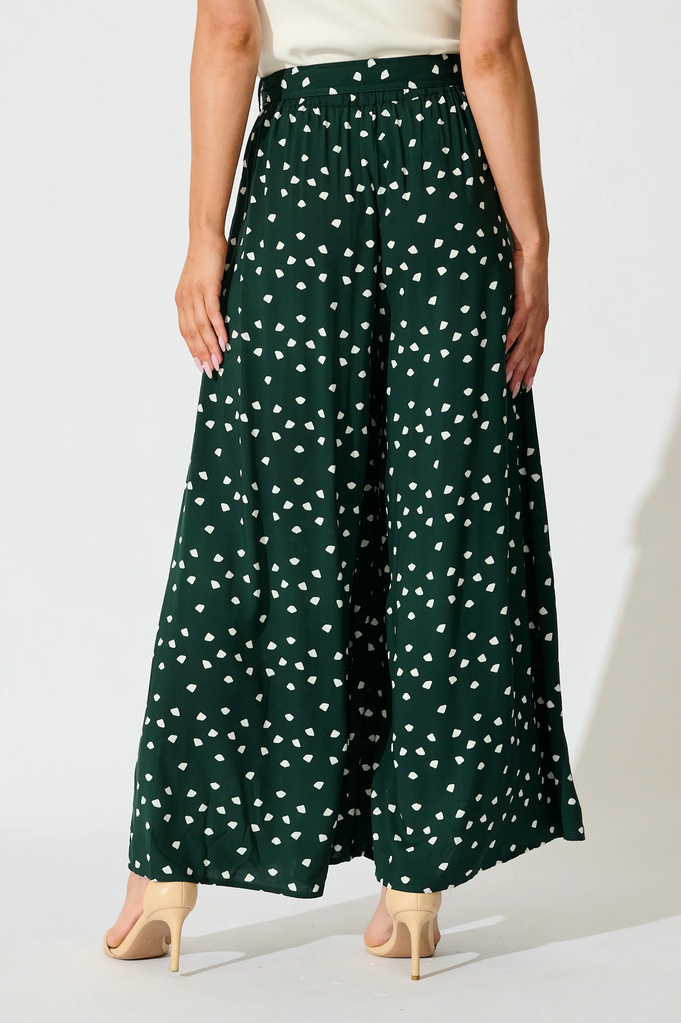 Jewel Mist Pant in Emerald with White Speckle - Image 3