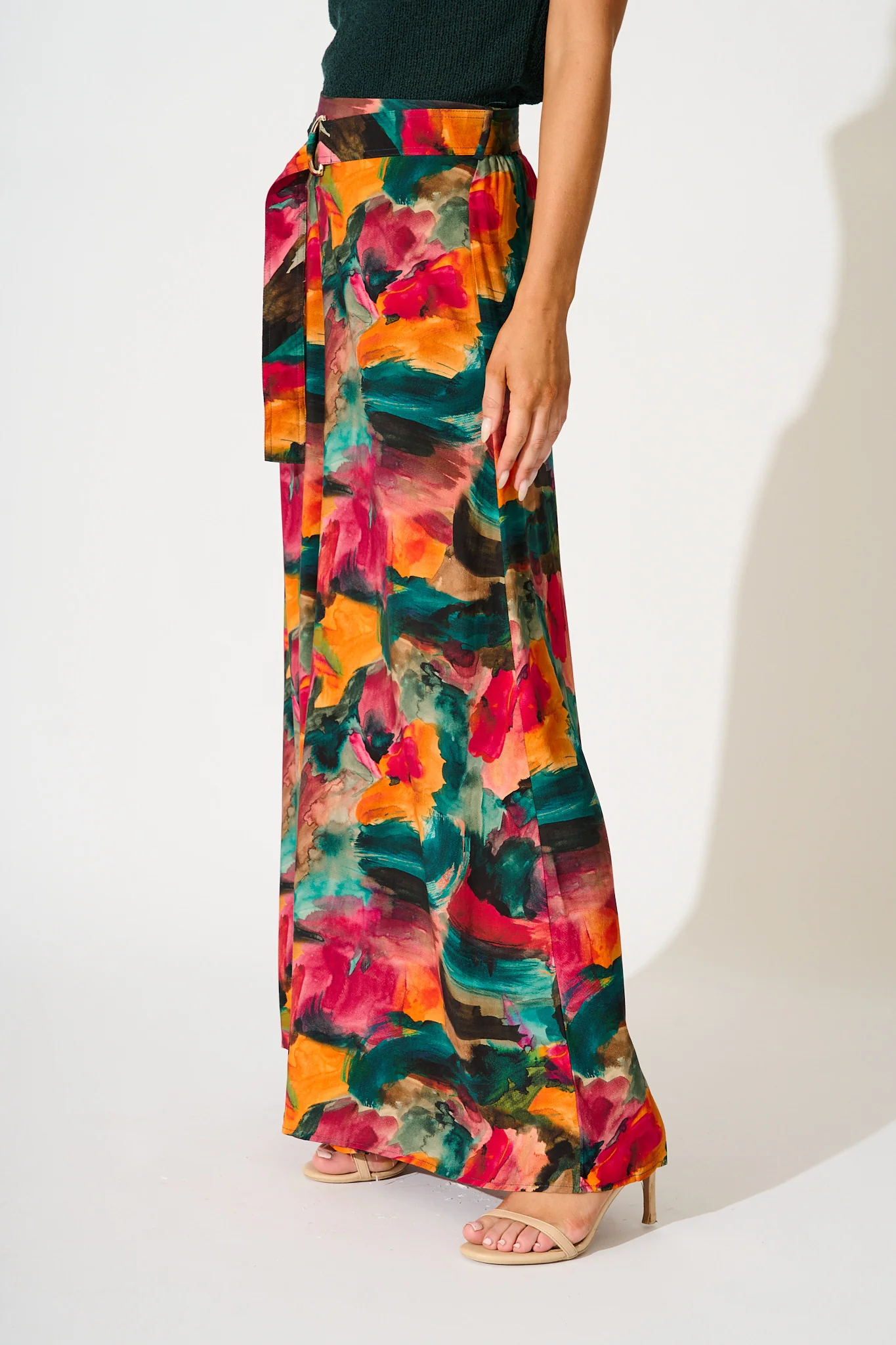 Jewel Mist Pant in Multi Watercolour Print - Image 2