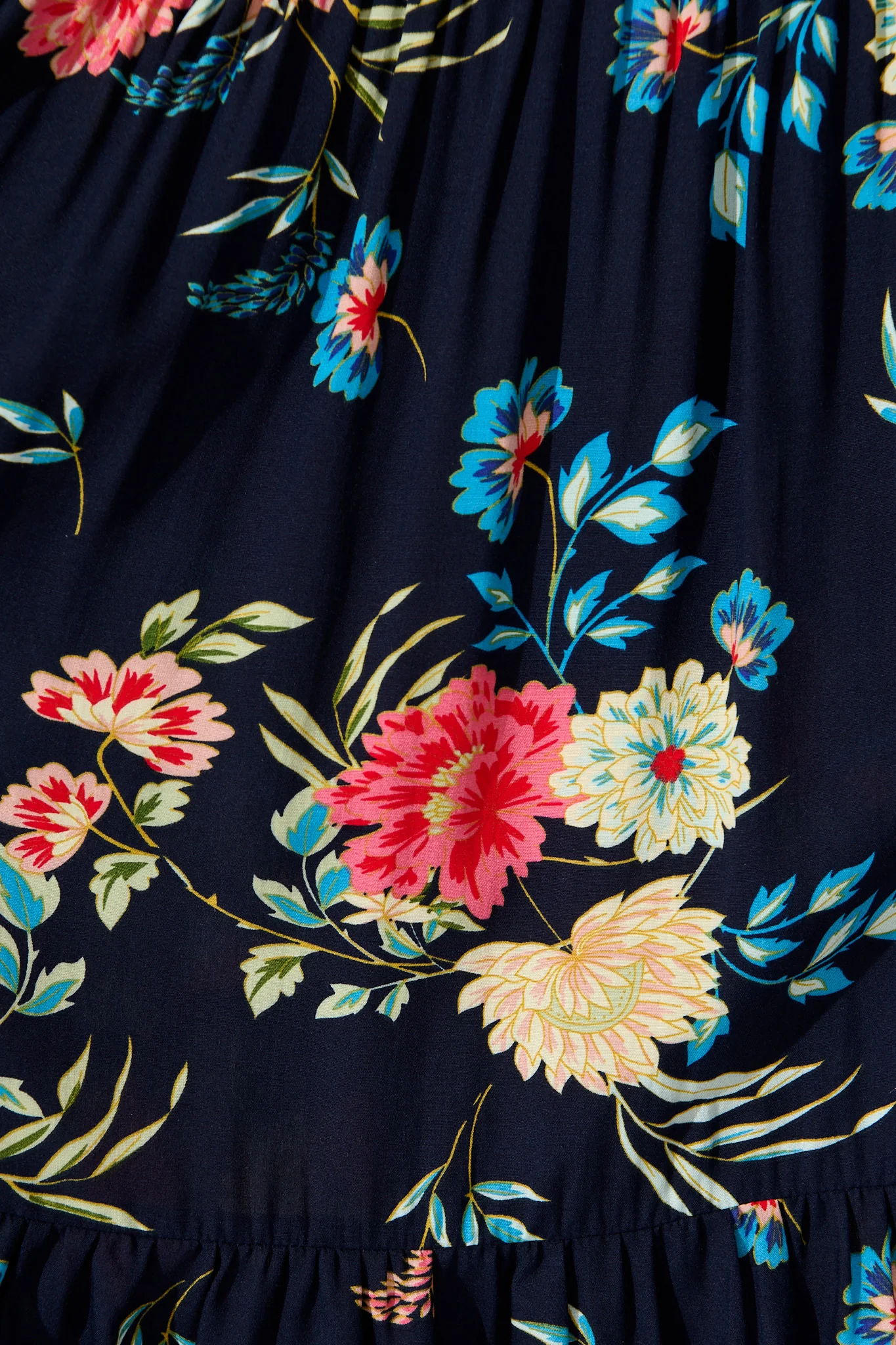 Jolanta Midi Dress in Navy with Multi Floral - Image 6