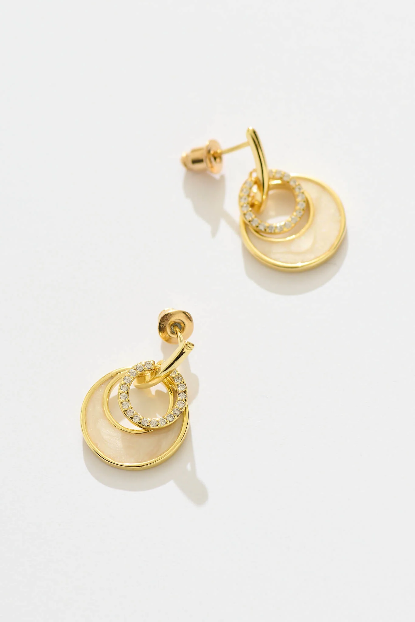 Jovelle Drop Earrings in White Pearl - Image 5