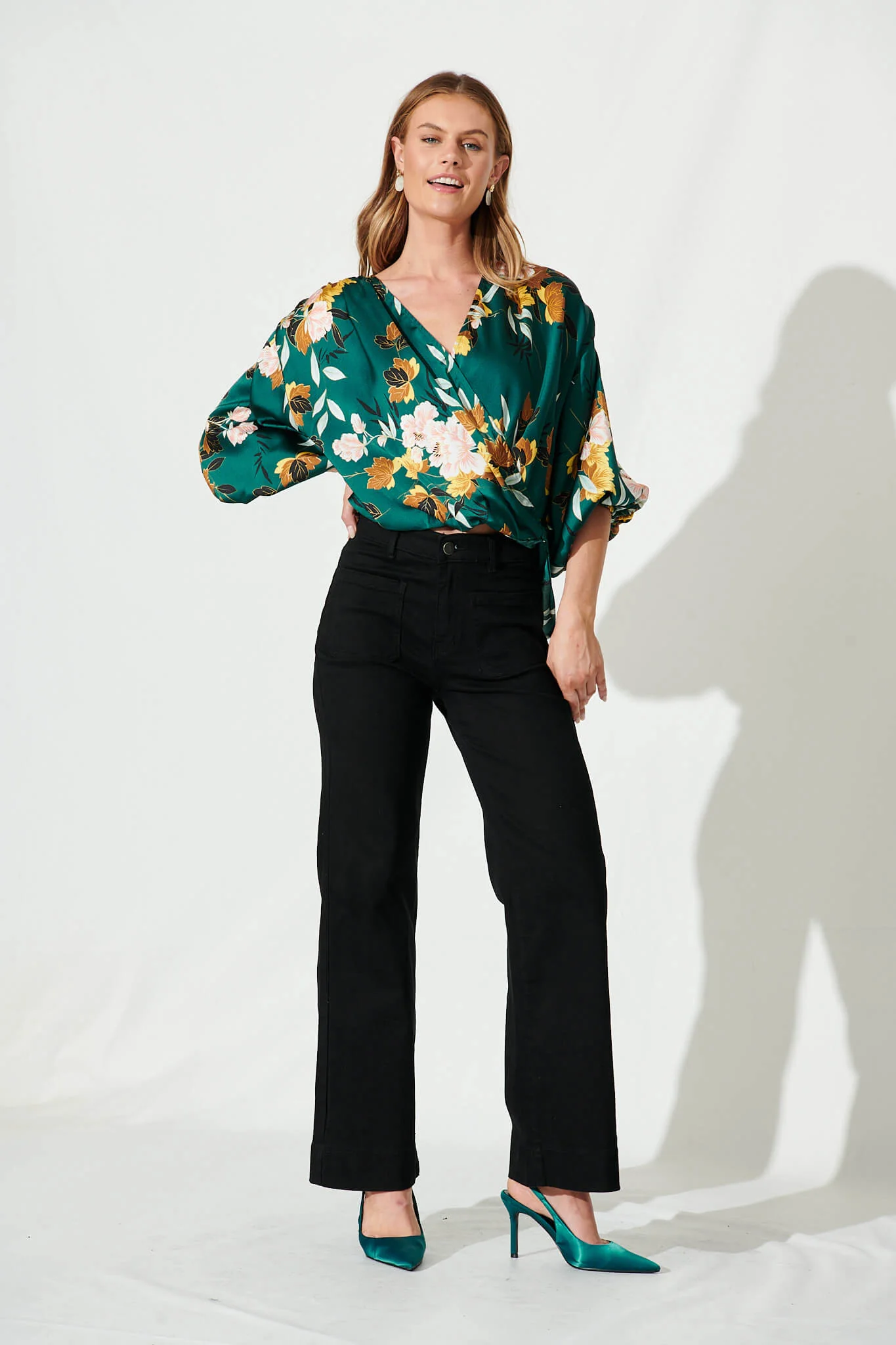 Juan High Rise Wide Leg Jean In Black Denim - Image 6