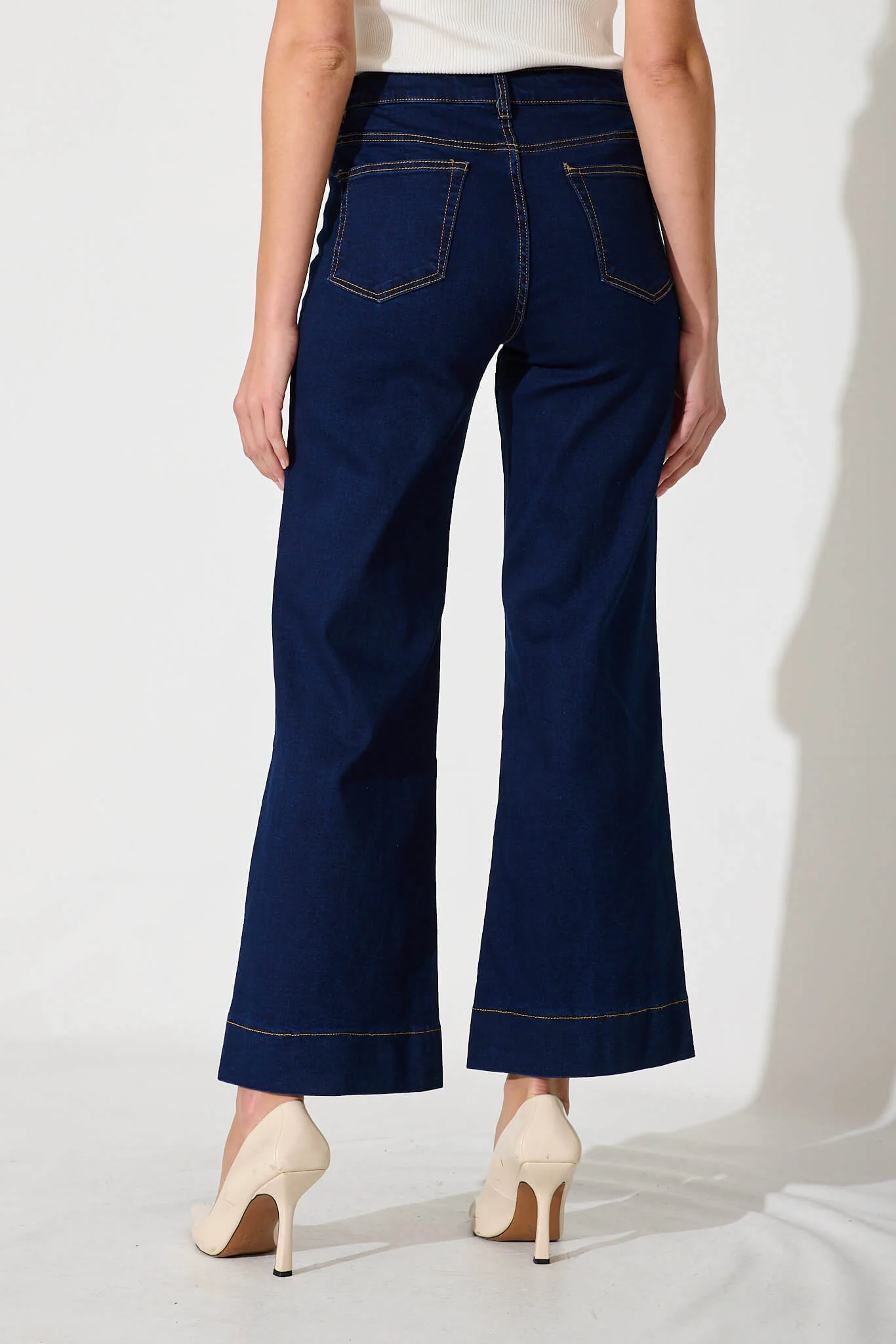 Juan High Rise Wide Leg Jean In Dark Indigo Denim - Image 3