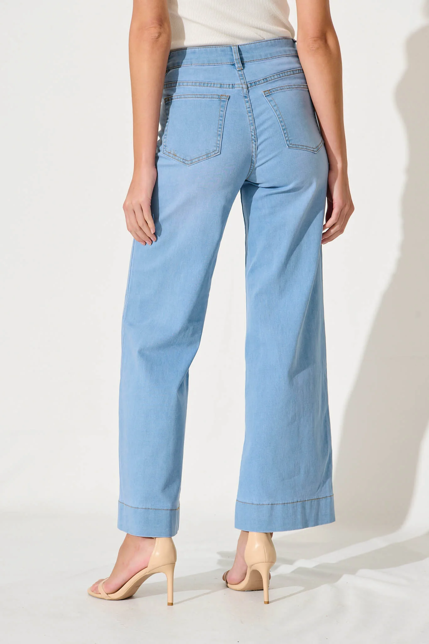 Juan High Rise Wide Leg Jean In Light Blue Denim - Image 8