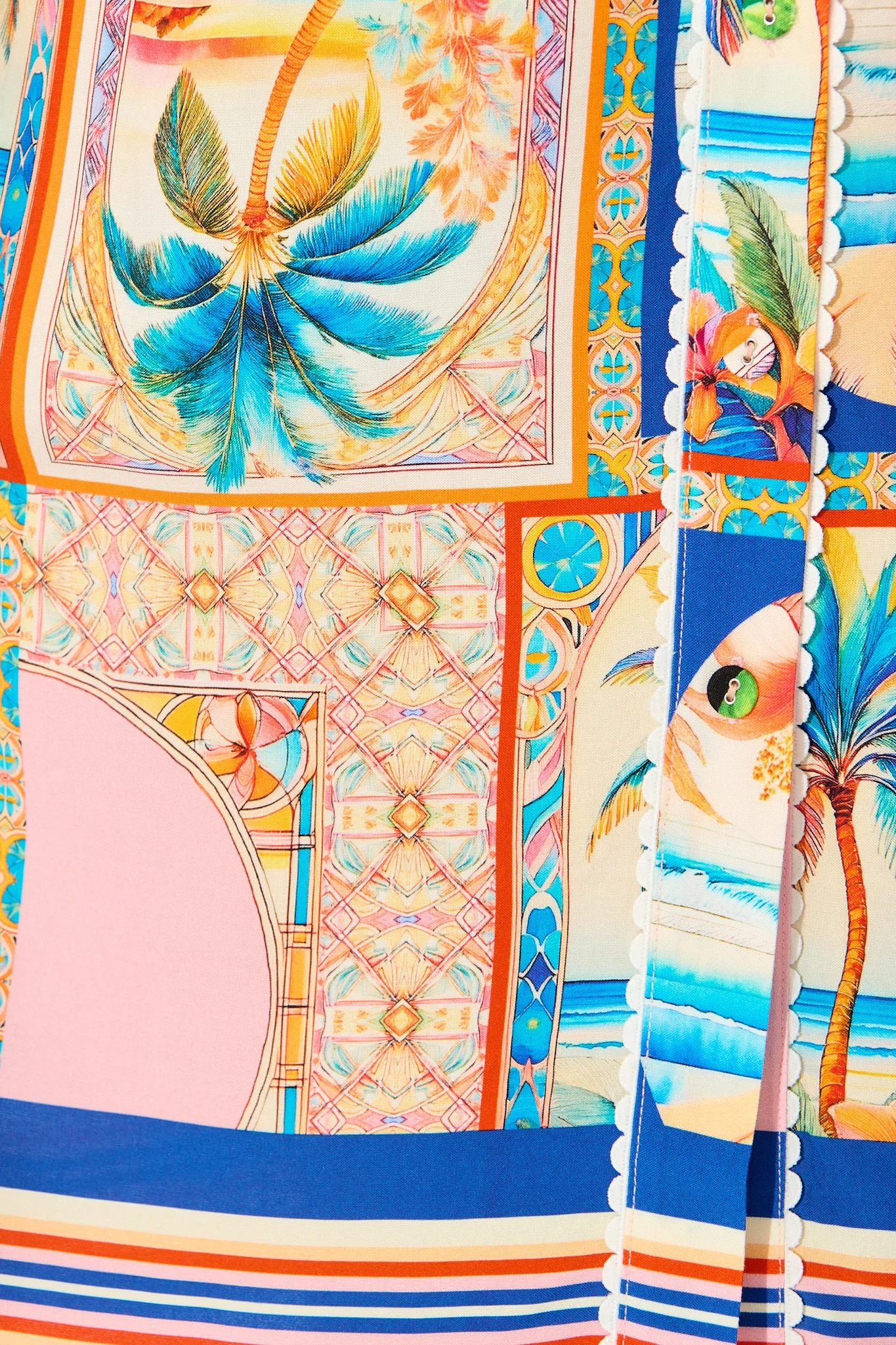 Kalya Shirt Dress in Multi Palm Print - Image 6