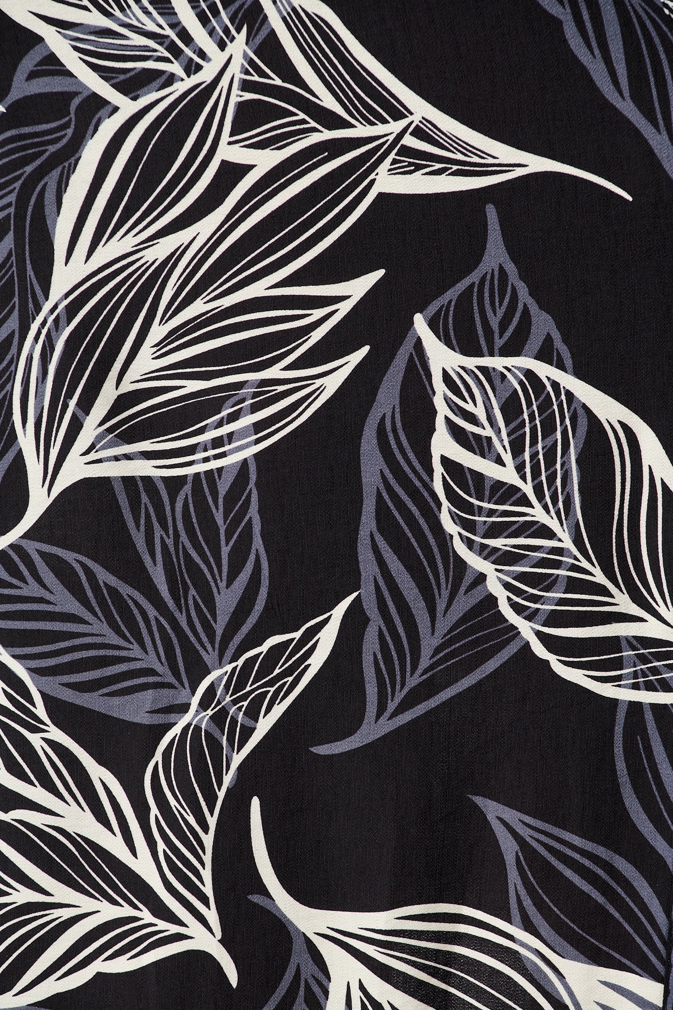 Katie Midi Dress in Black with Cream Leaf - Image 6