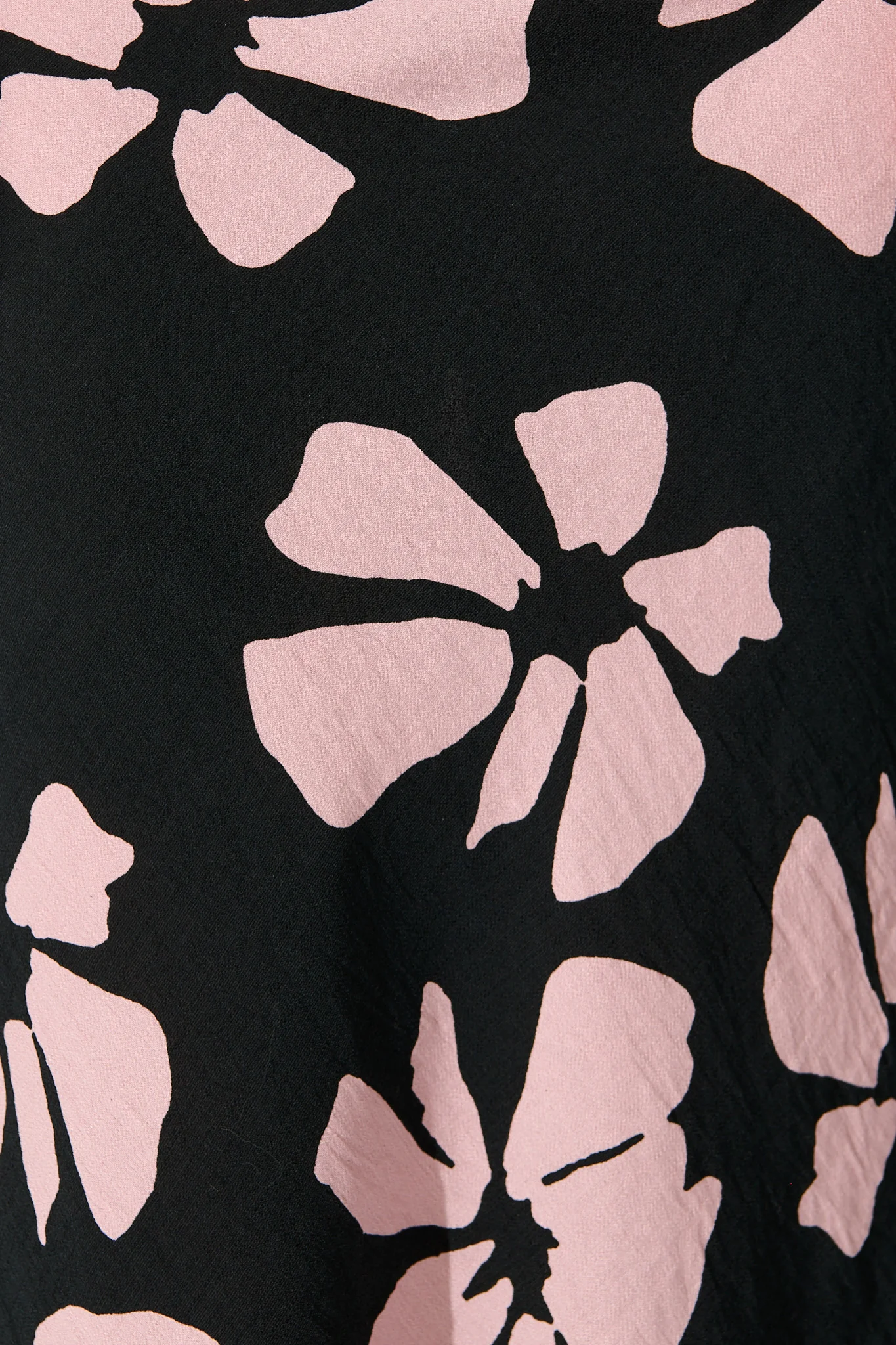 Lanah Maxi Skirt in Black with Pink Flower Print - Image 7