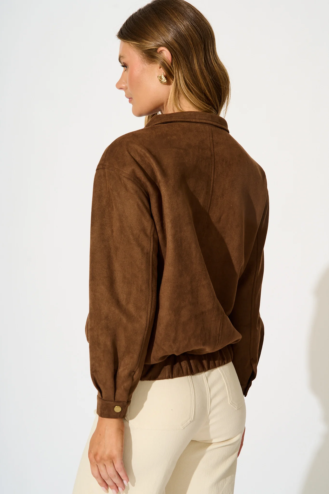 Laney Jacket in Tan Suedette - Image 3