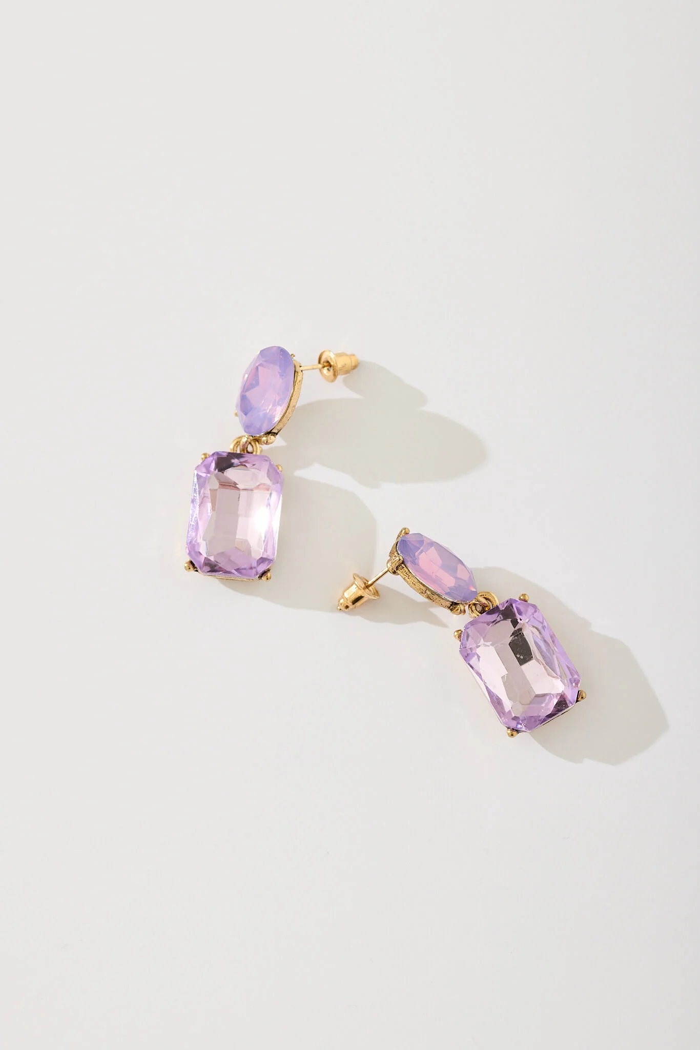 Lanier Drop Earrings In Purple - Image 5