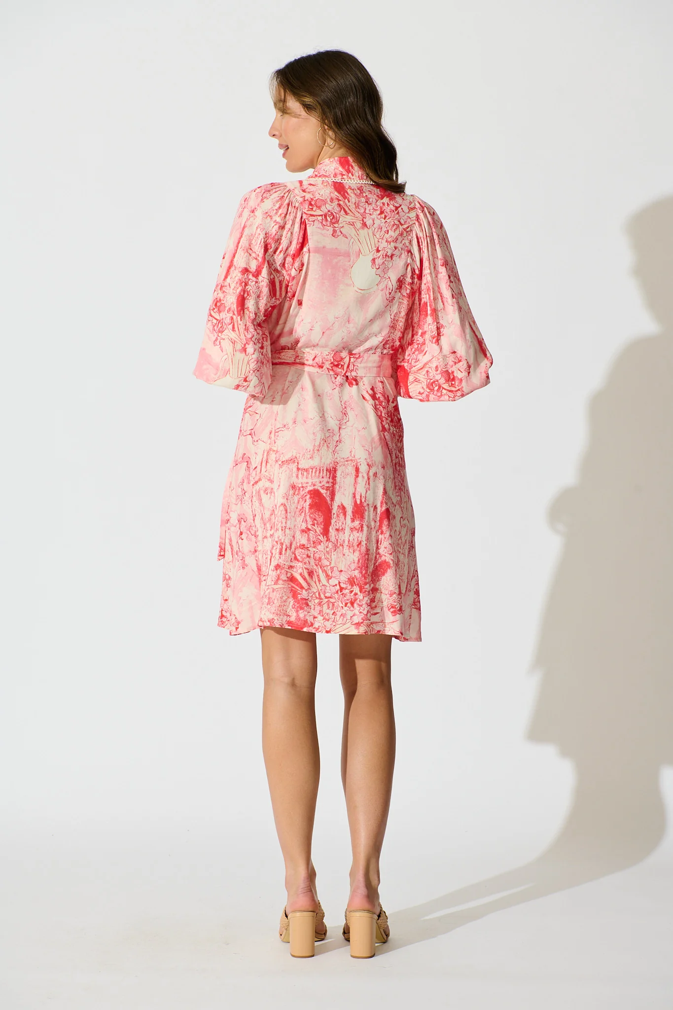Laverna Shirt Dress in Multi Pink Print - Image 4