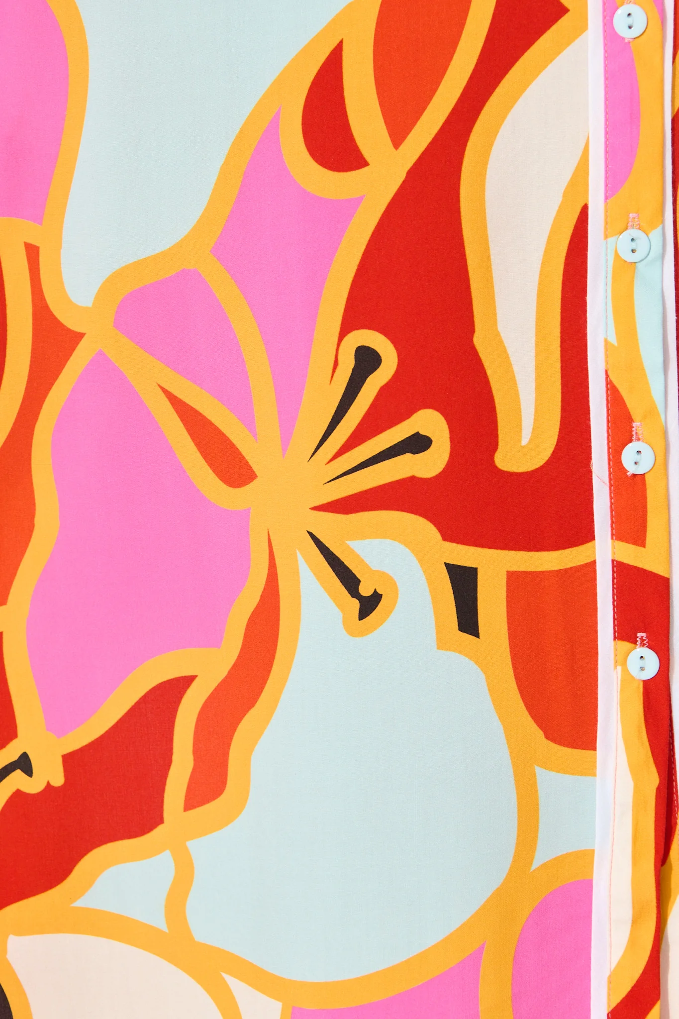 Libra Midi Shirt Dress in Tangerine Multi Floral - Image 6