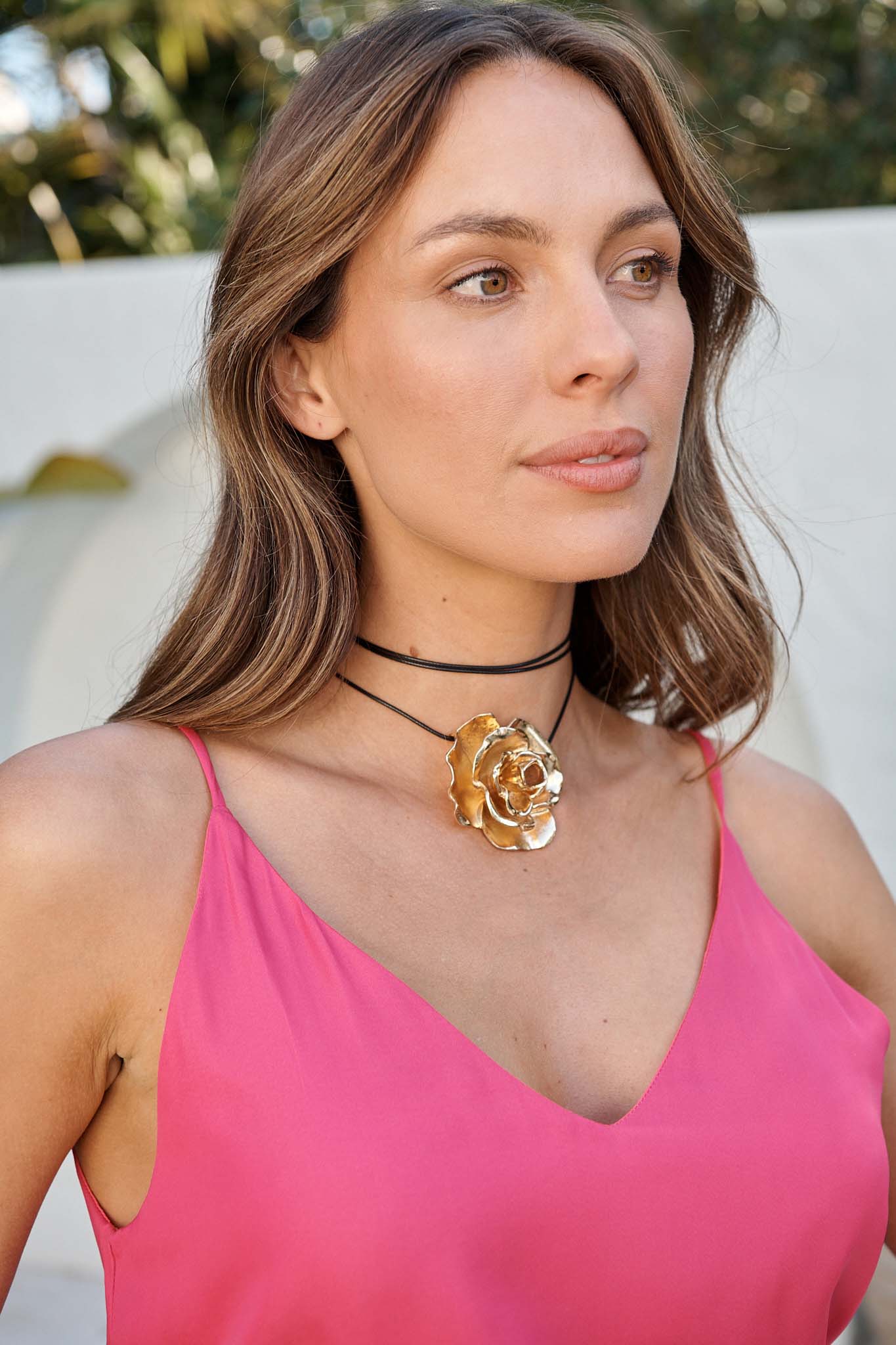 Lilou Rose Choker in Gold - Image 2