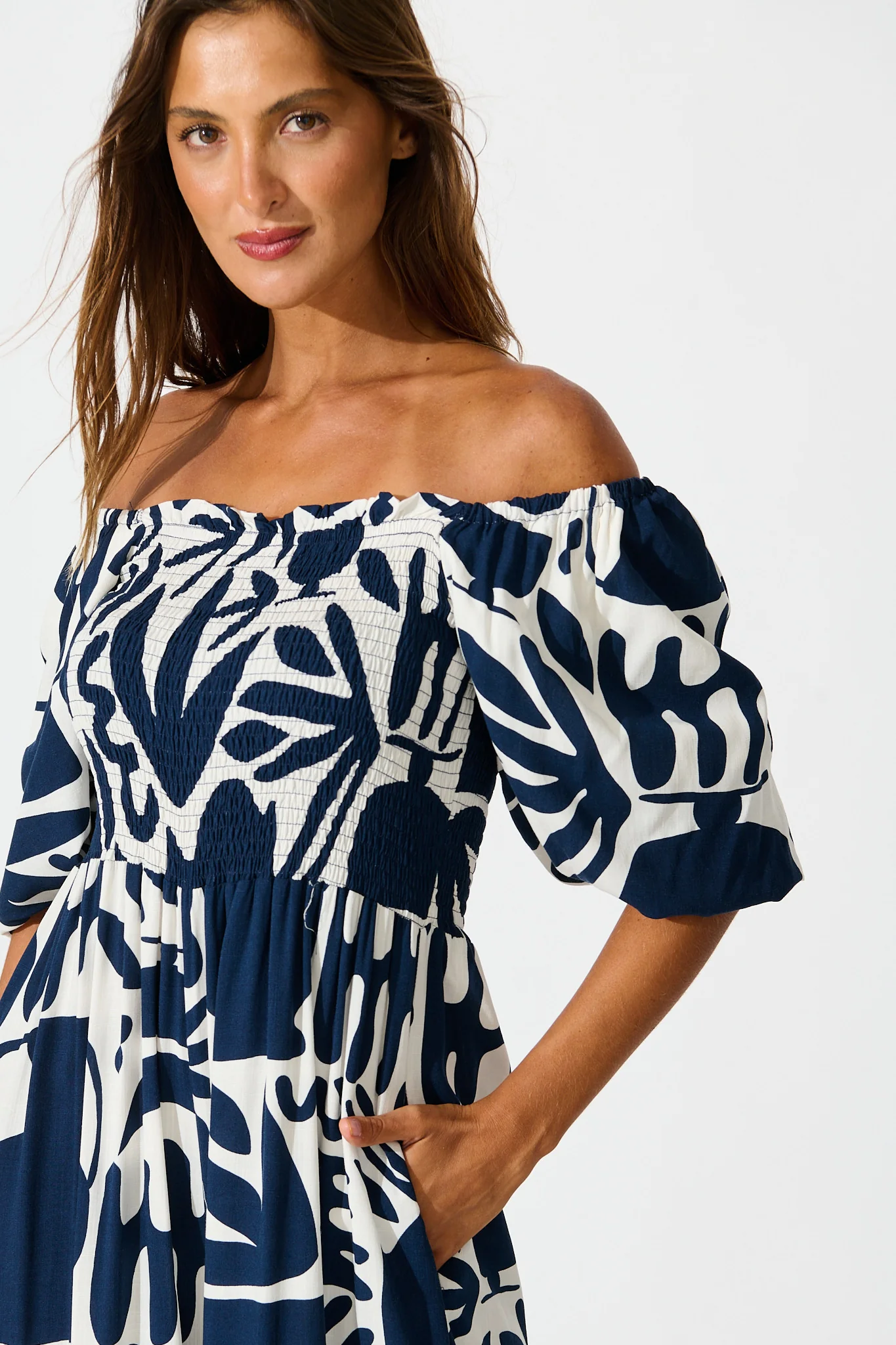 Limelight Jumpsuit in Navy with White Print - Image 5