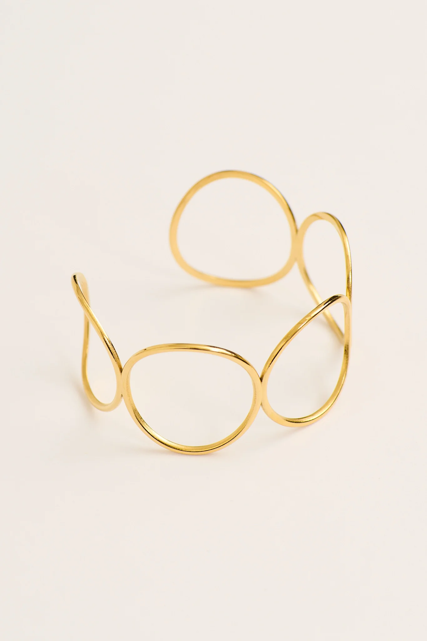 Liora Open Cuff Bangle in Gold