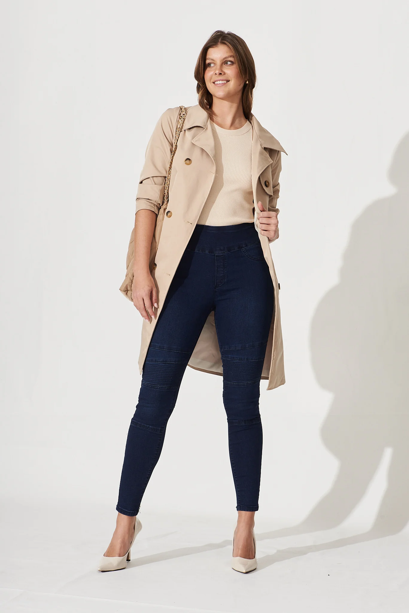 Little Lies High Rise Skinny Jegging In Dark Blue Denim - Image 2