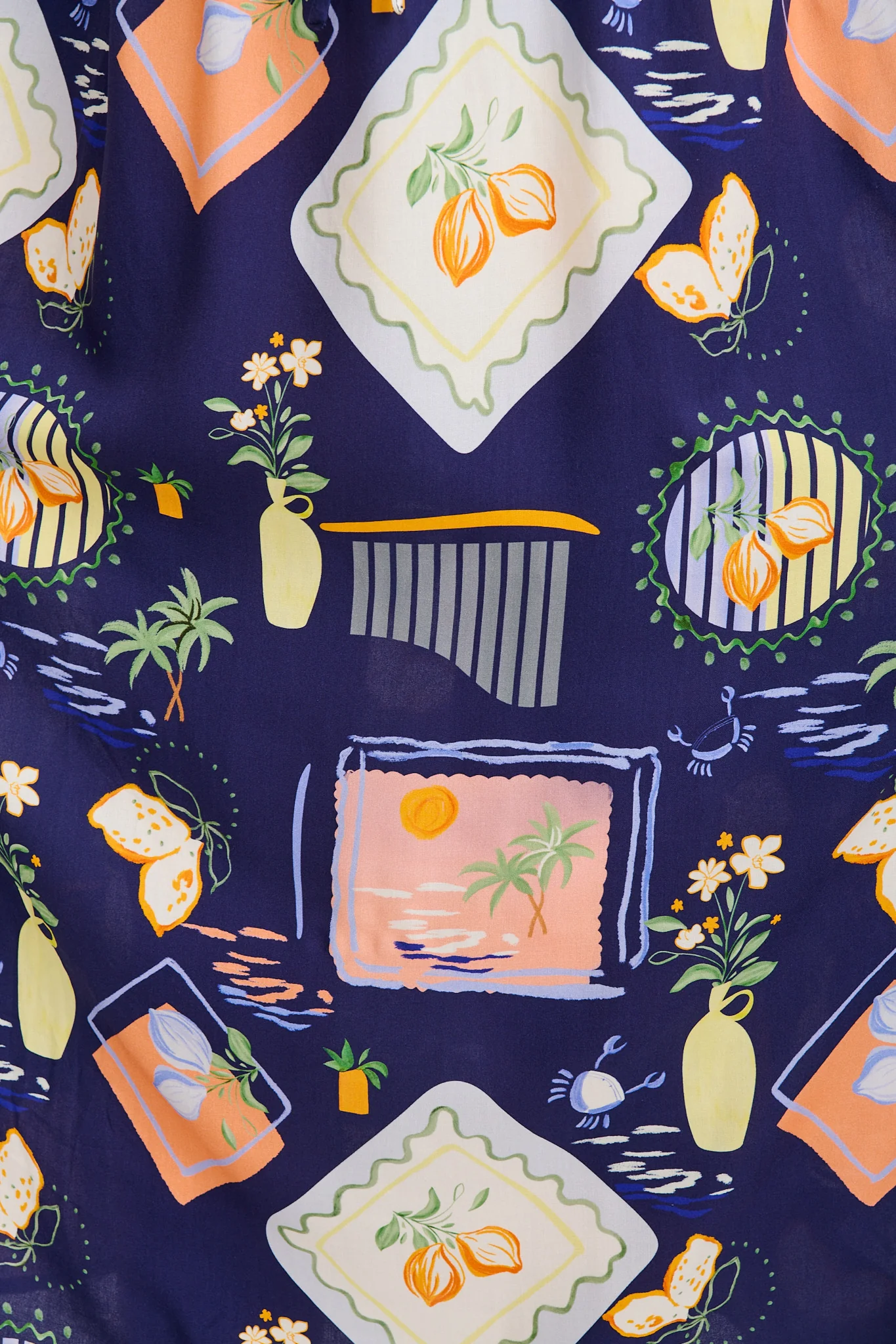 Livia Maxi Dress in Navy Multi Print - Image 8