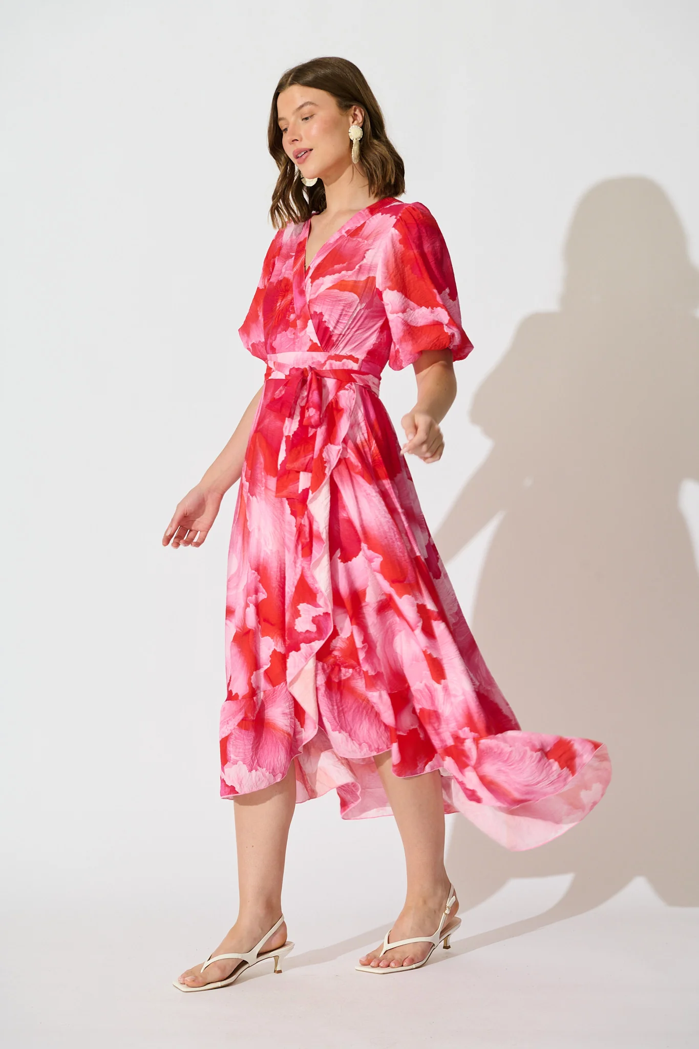Lois Maxi Dress in Pink Watercolour Floral - Image 3