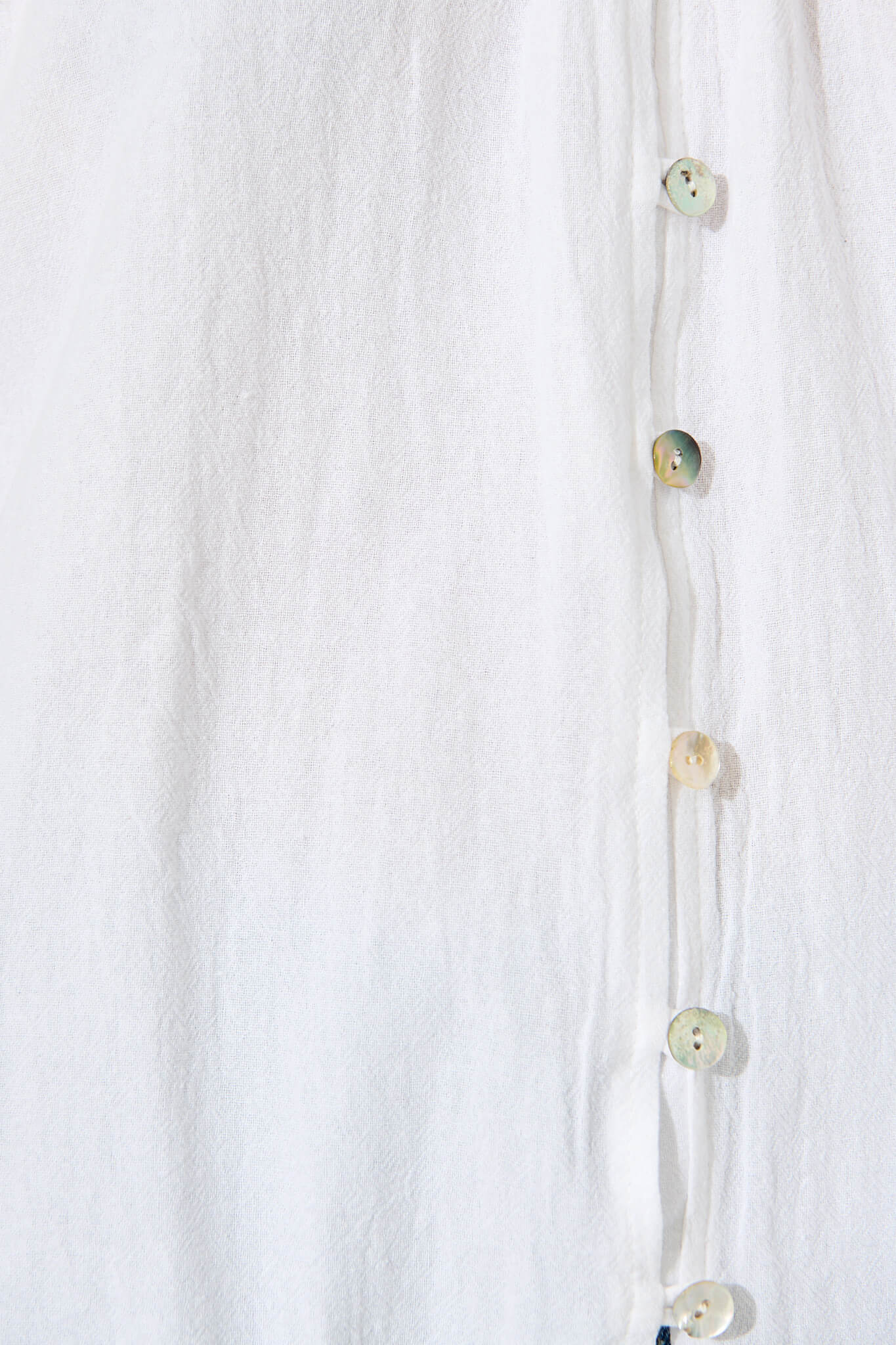 Lombard Top in White Cotton Linen - Image 9