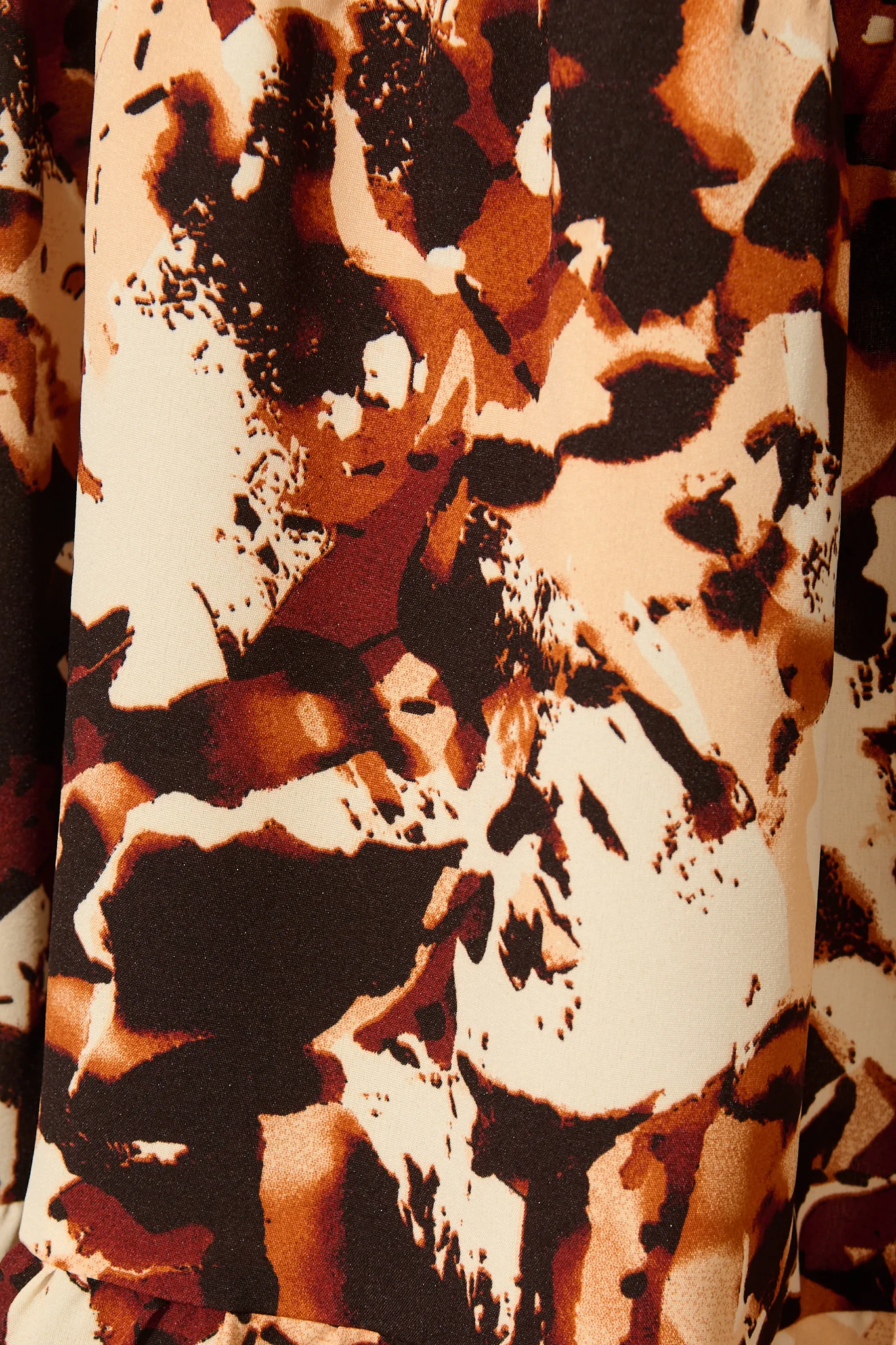 Loop Me Maxi Shirt Dress in Multi Brown Print Satin - Image 7