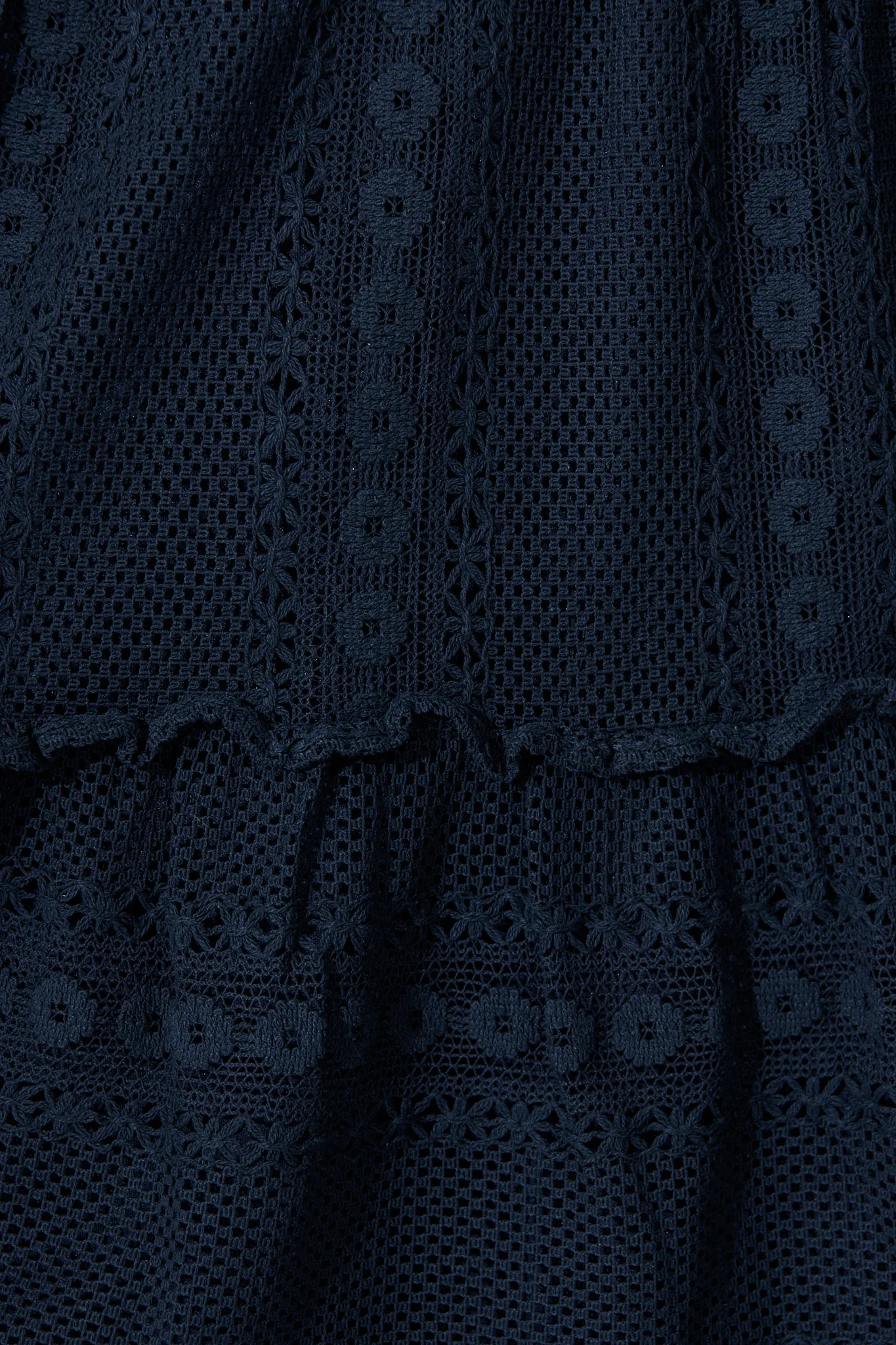Loralie Dress in Navy Lace Cotton - Image 6