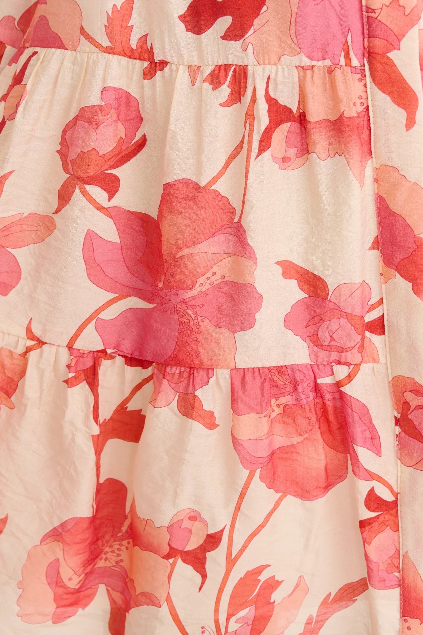 Lorea Dress in Cream with Pink Floral - Image 6