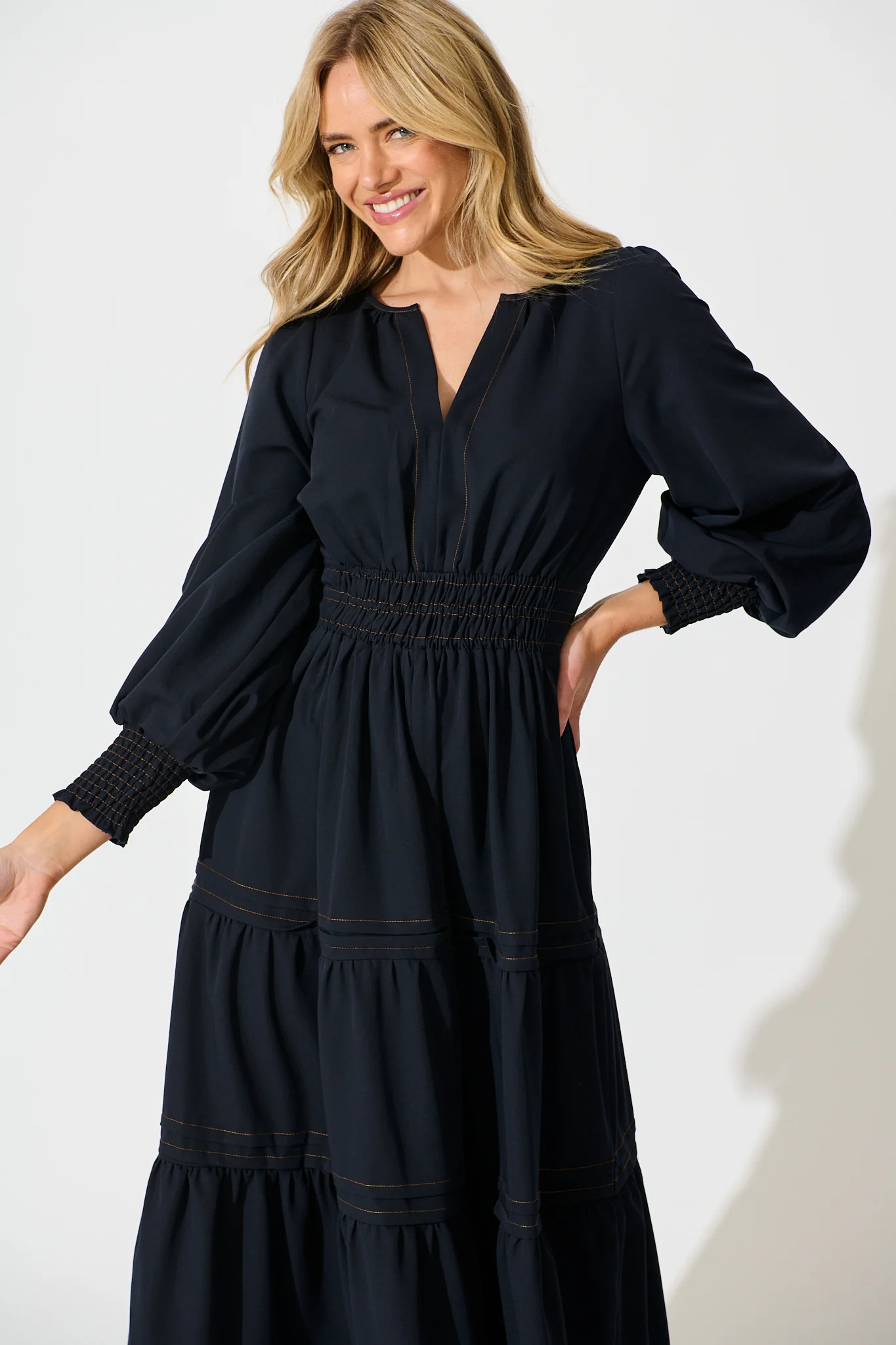 Love and Laughter Maxi Dress in Navy - Image 2