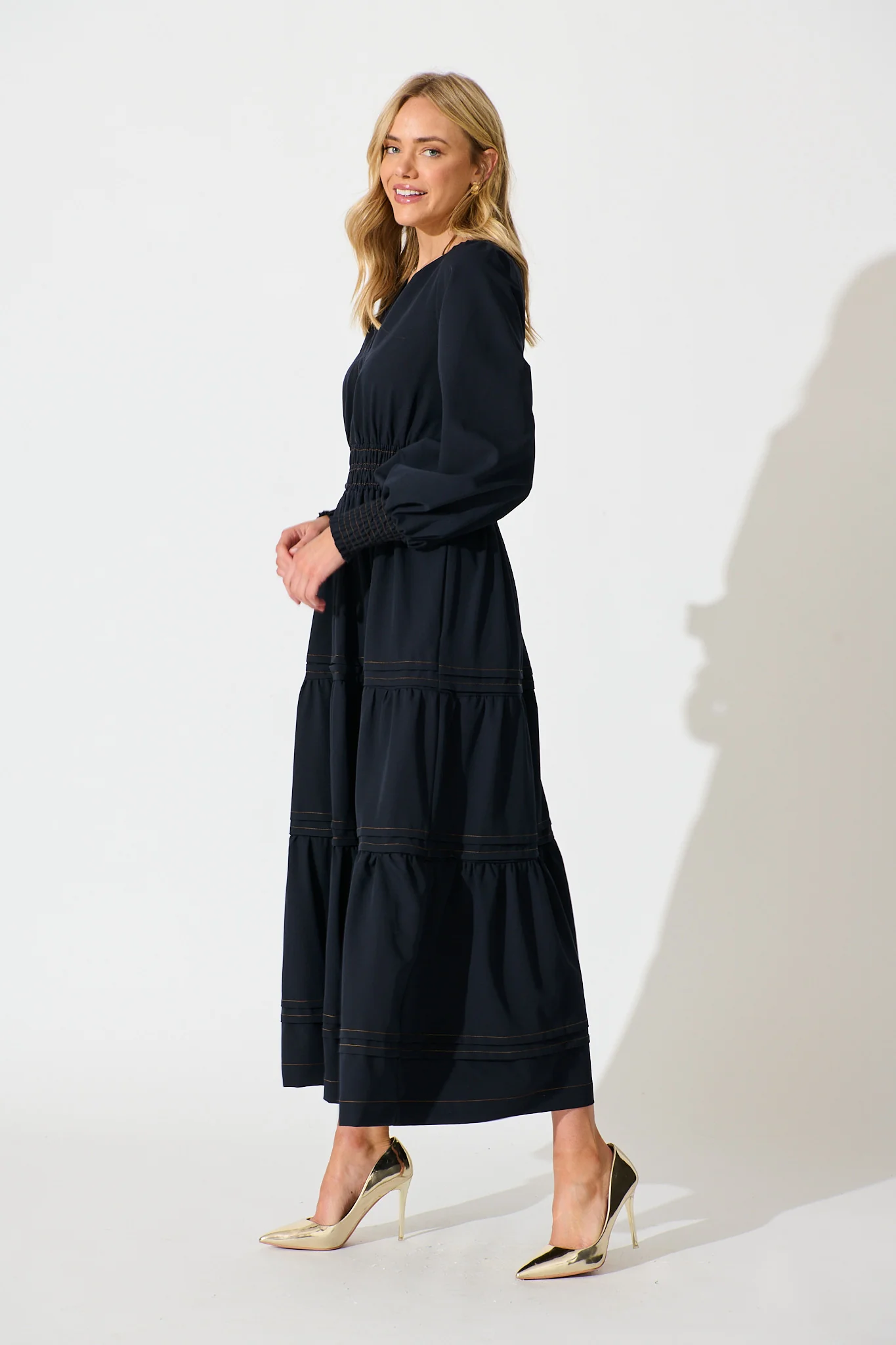 Love and Laughter Maxi Dress in Navy - Image 3