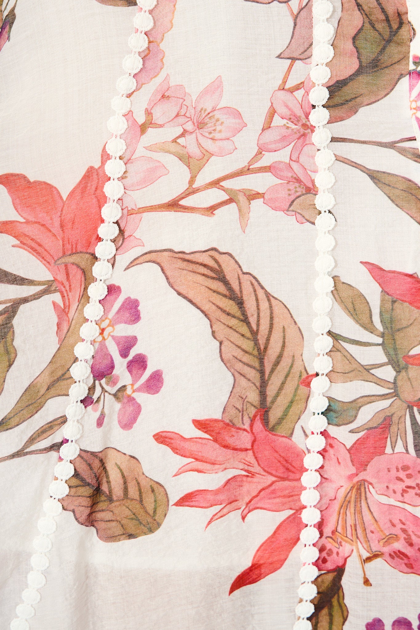 Lovingly Maxi Shirt Dress in White with Multi Floral - Image 6