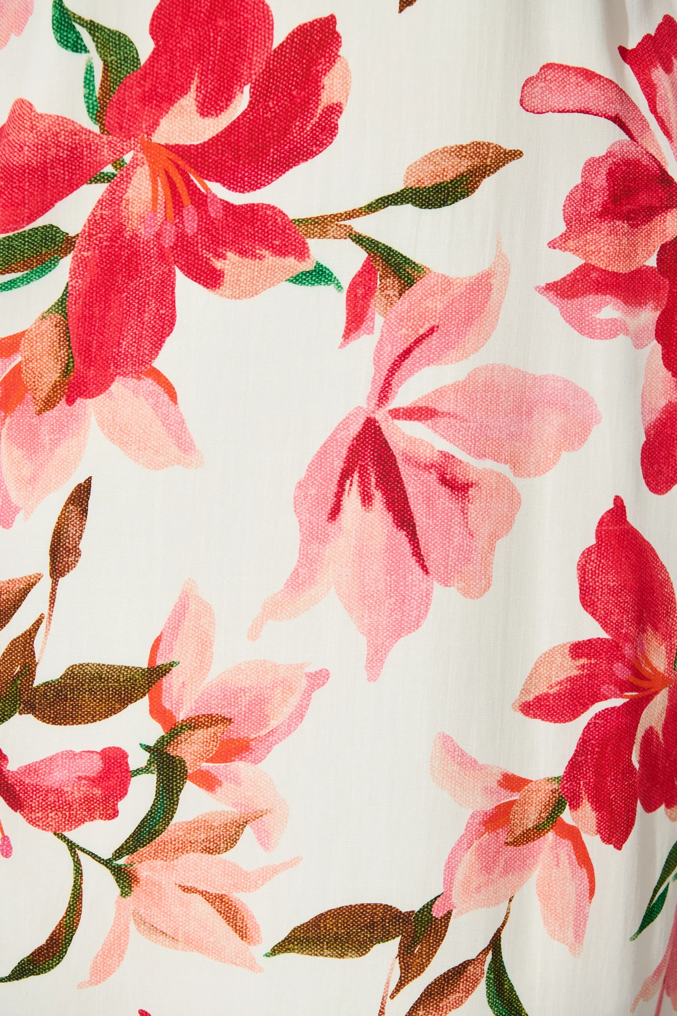 Loyality One Shoulder Maxi Dress in White and Red Floral - Image 9