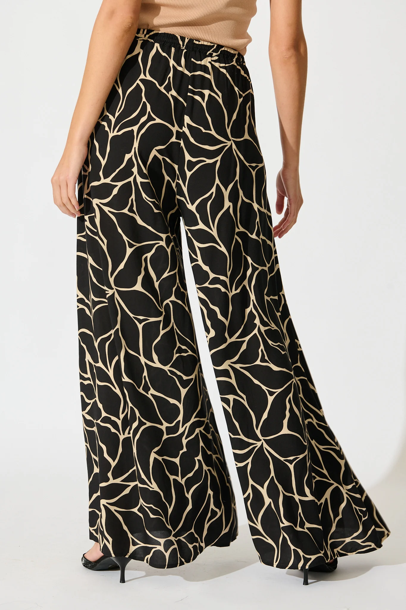 Lucia Pant In Black Geometric Print - Image 3