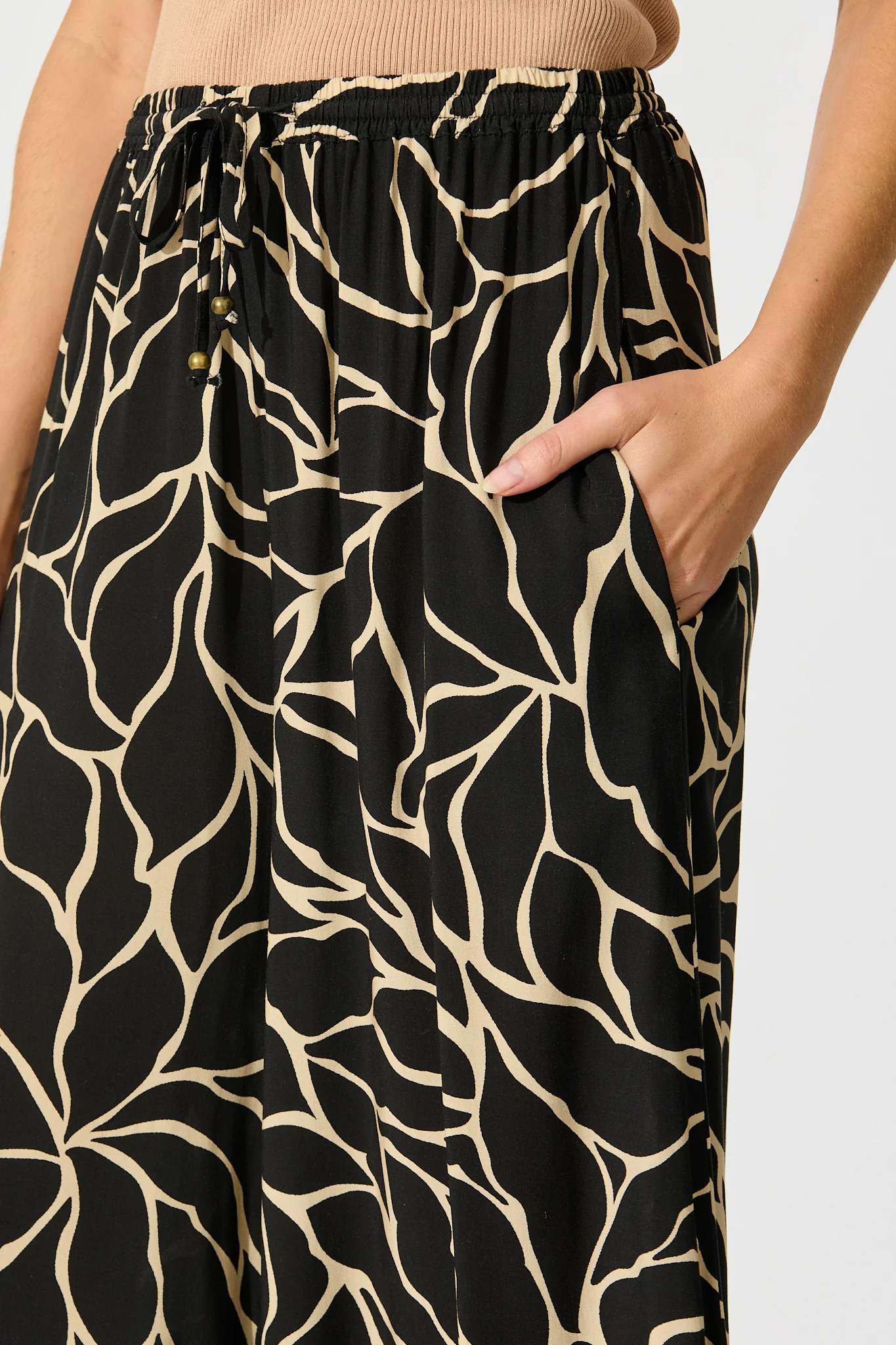 Lucia Pant In Black Geometric Print - Image 5