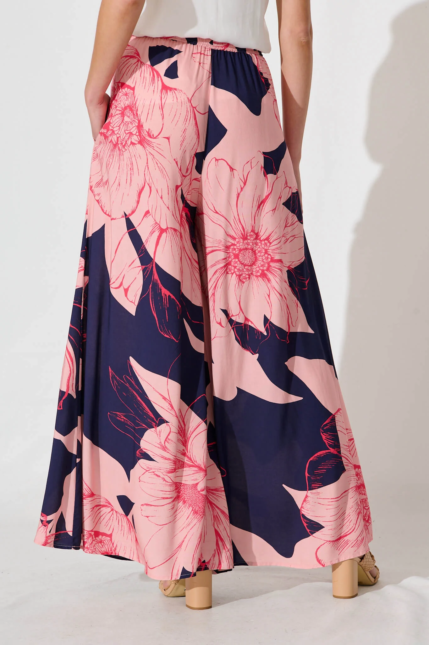 Lucia Pant In Navy With Blush Flower - Image 7