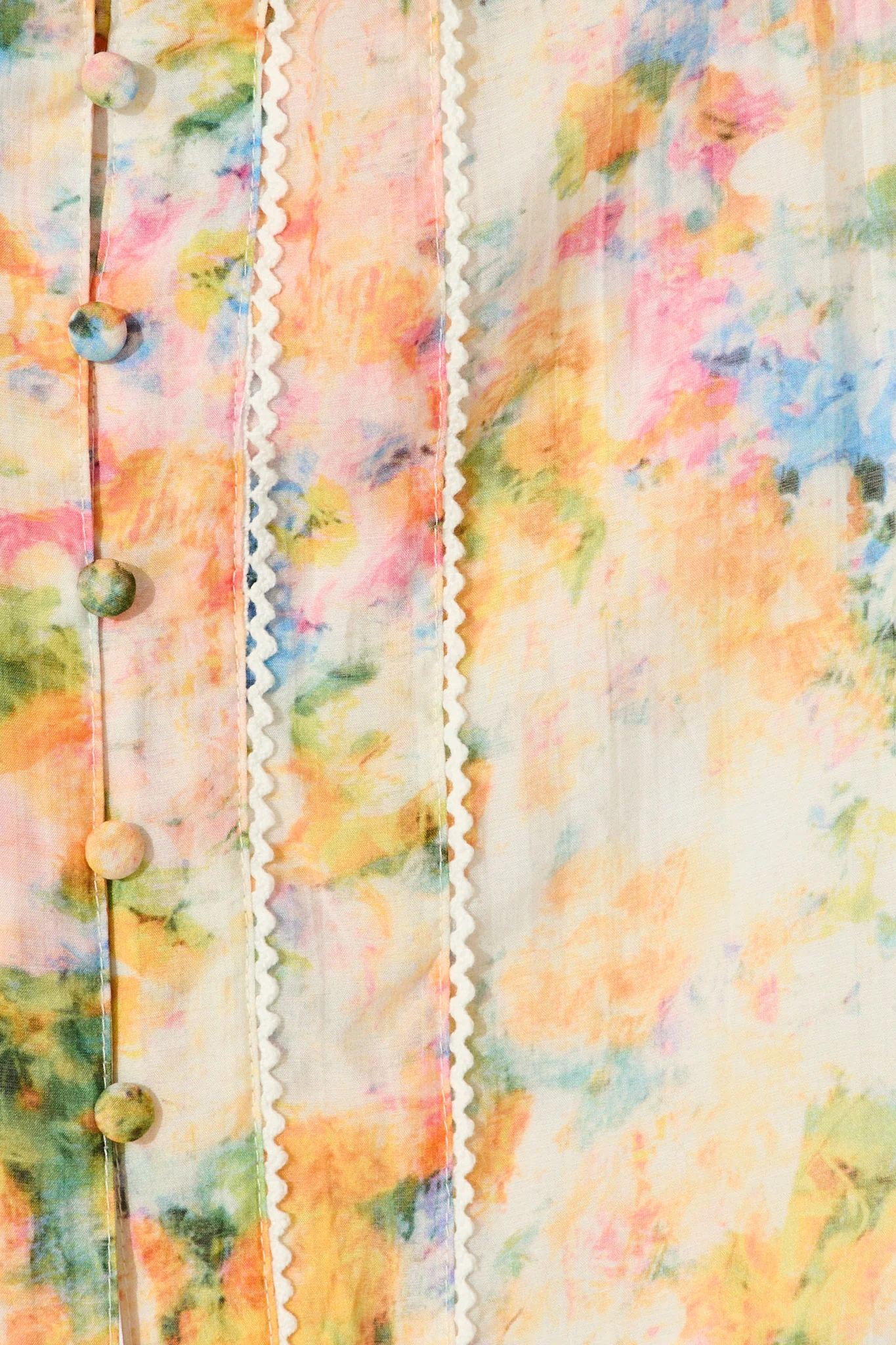 Luciana Shirt Dress in Multi Watercolour Floral - Image 6