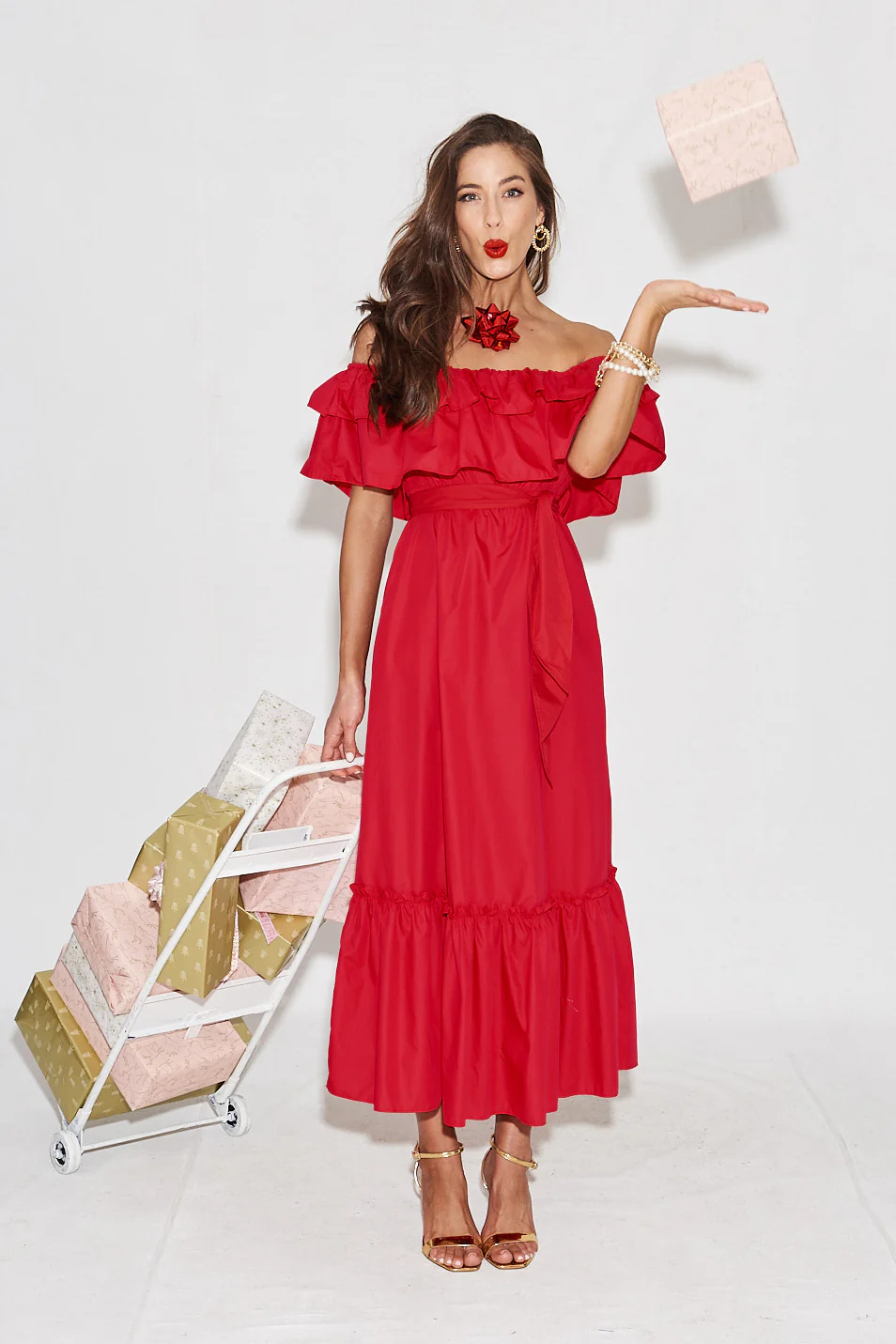 Lula Maxi Dress In Red - Image 4