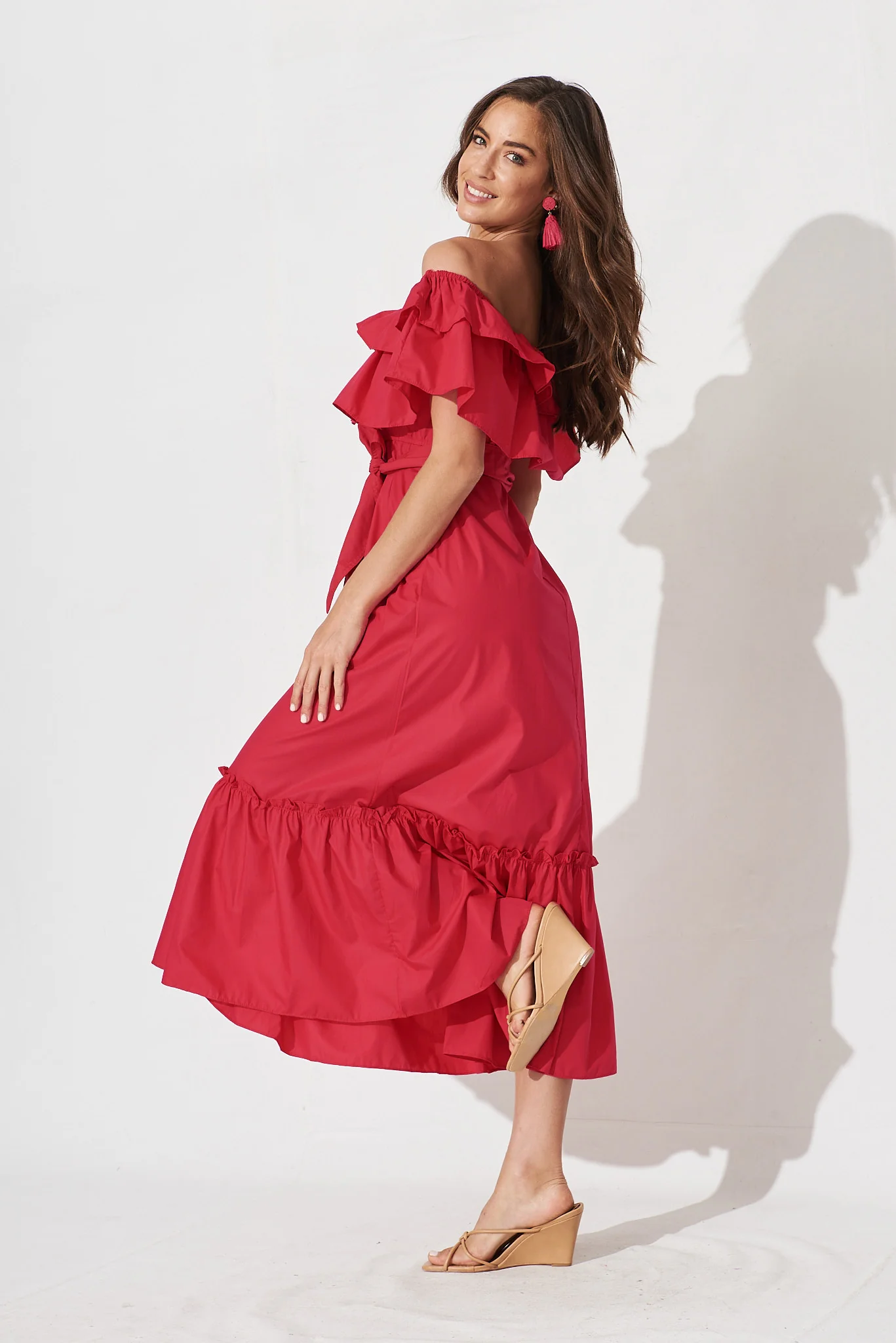 Lula Maxi Dress In Red - Image 9