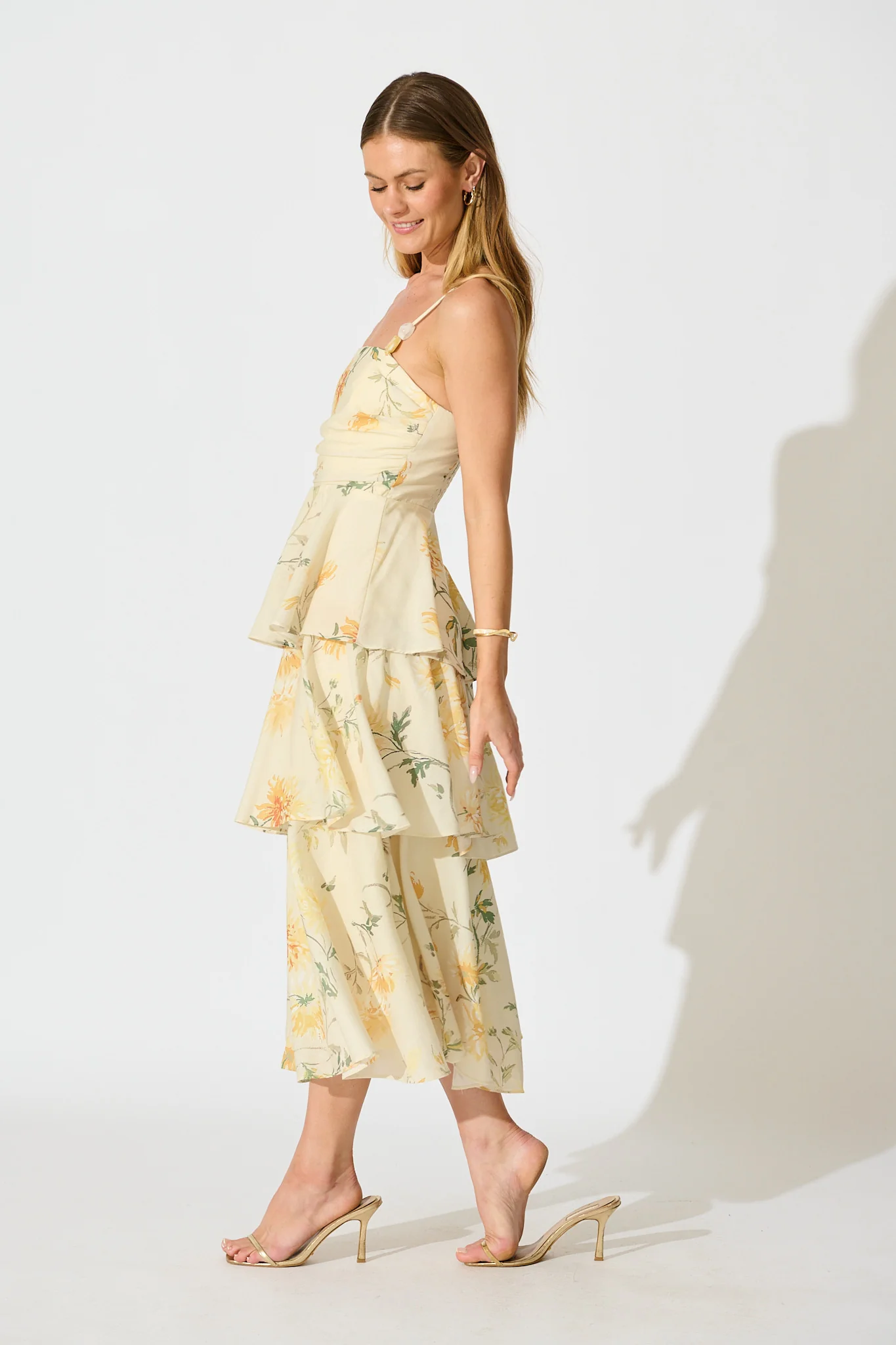 Lumiya Maxi Dress in Yellow Floral - Image 3
