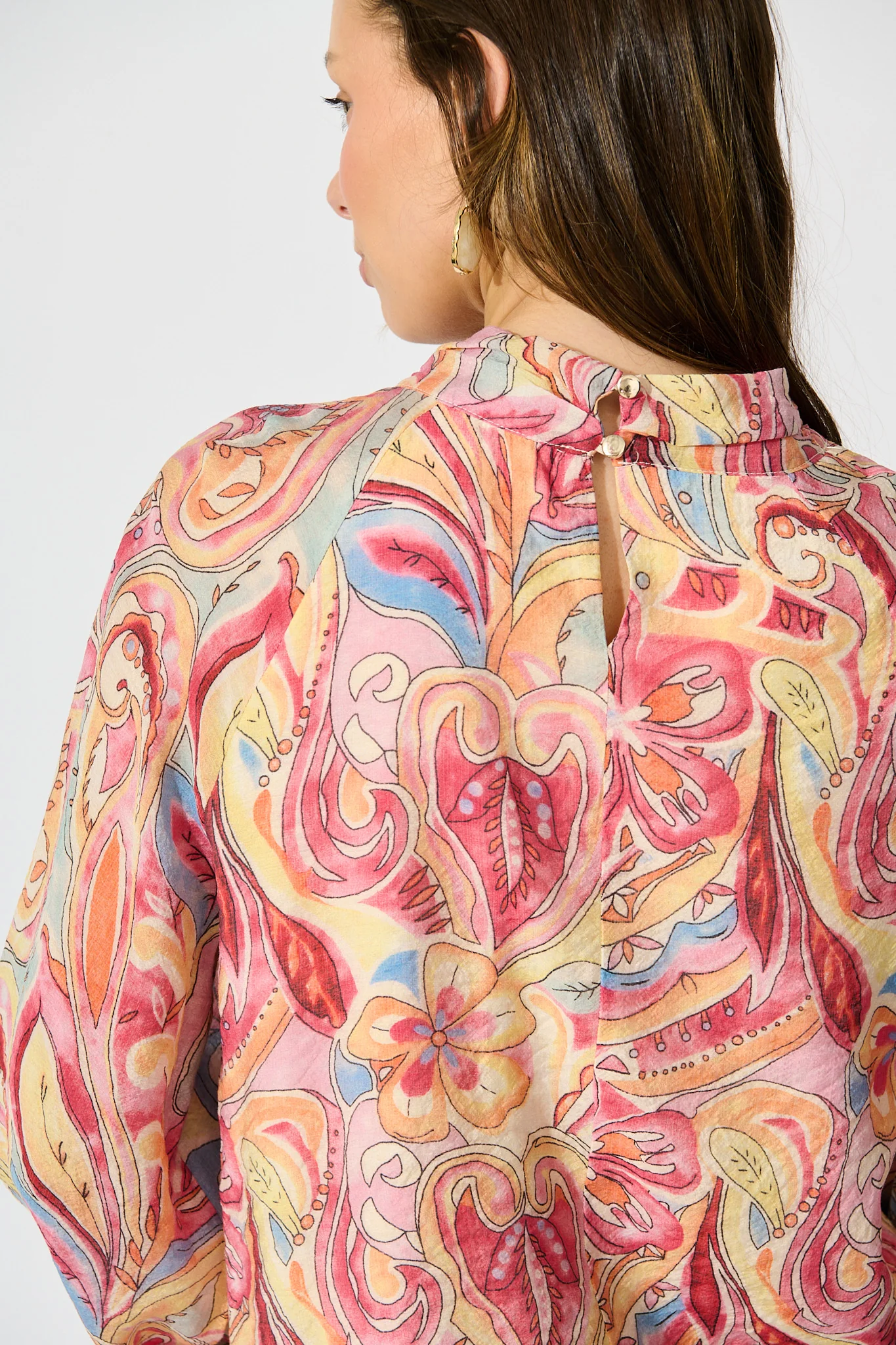 Luna Mirage Top in Multi Pink Print - Image 5