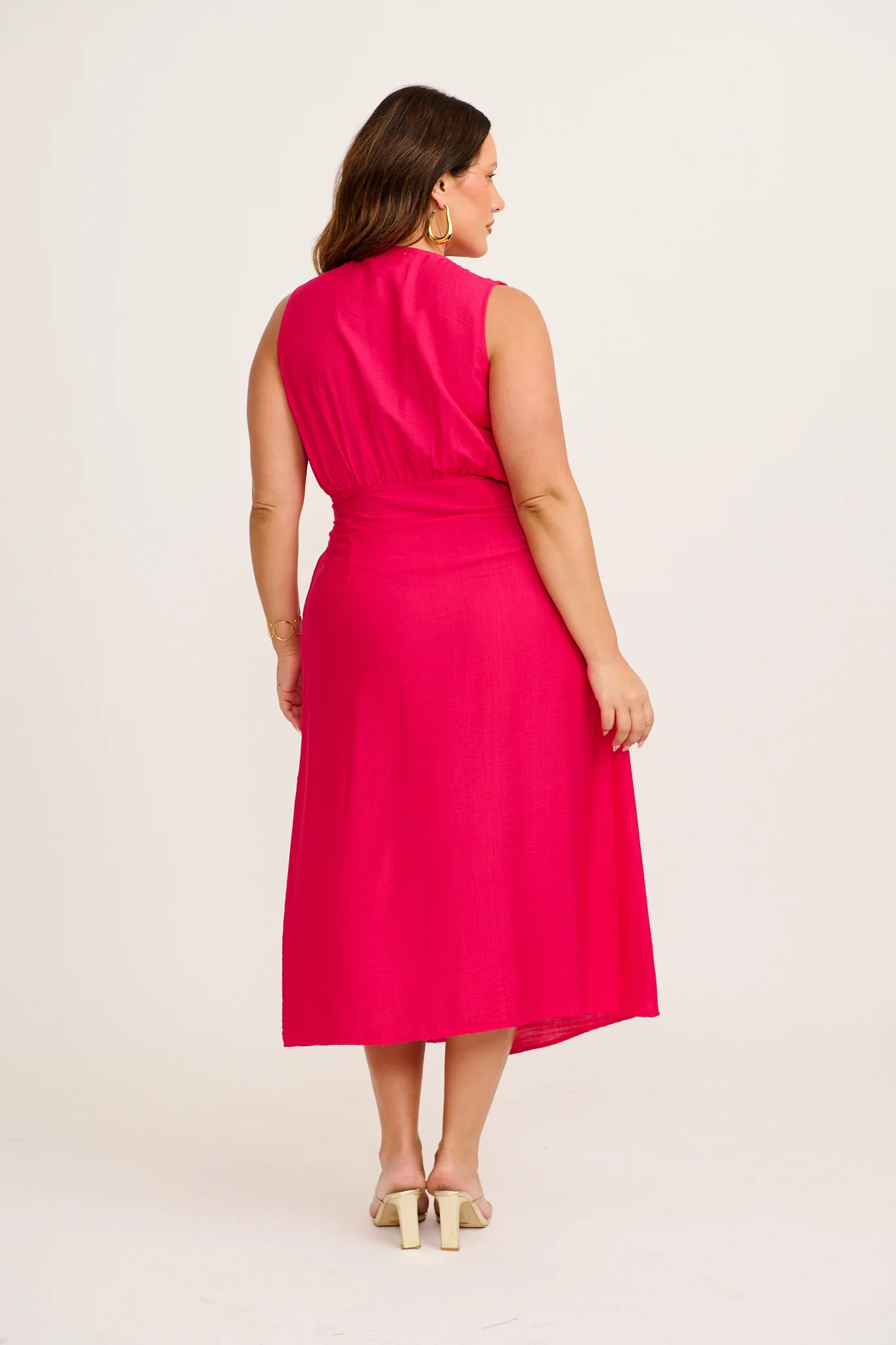 Luz Maxi Wrap Dress in Pink - Image 13