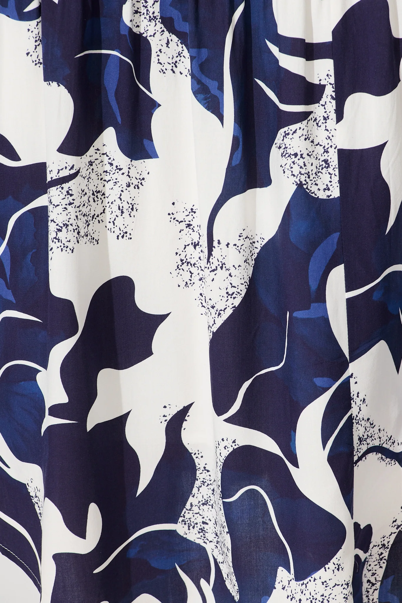 Lyons Midi Dress in White with Navy Print - Image 6