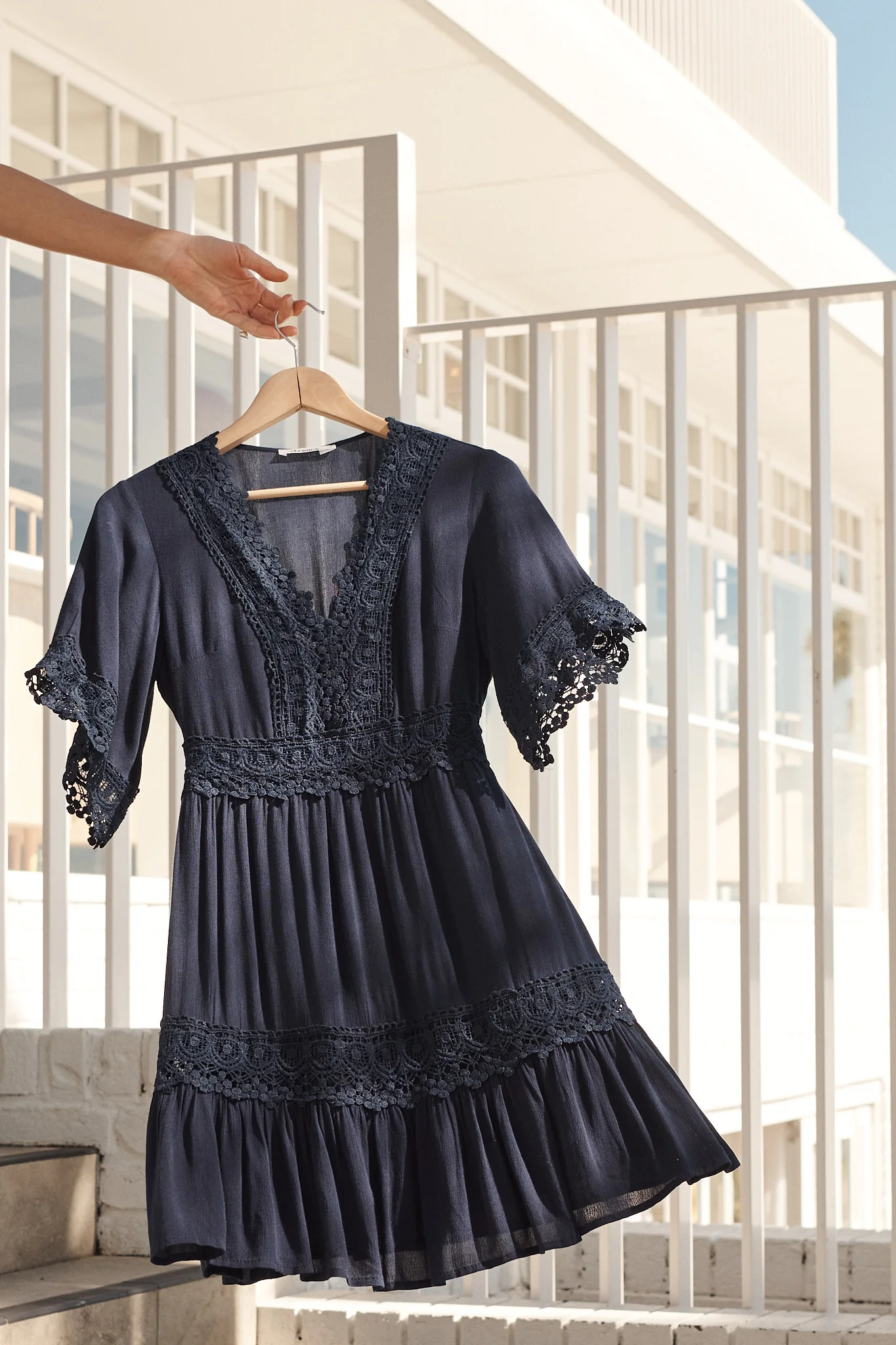 Macca Dress In Navy - Image 8