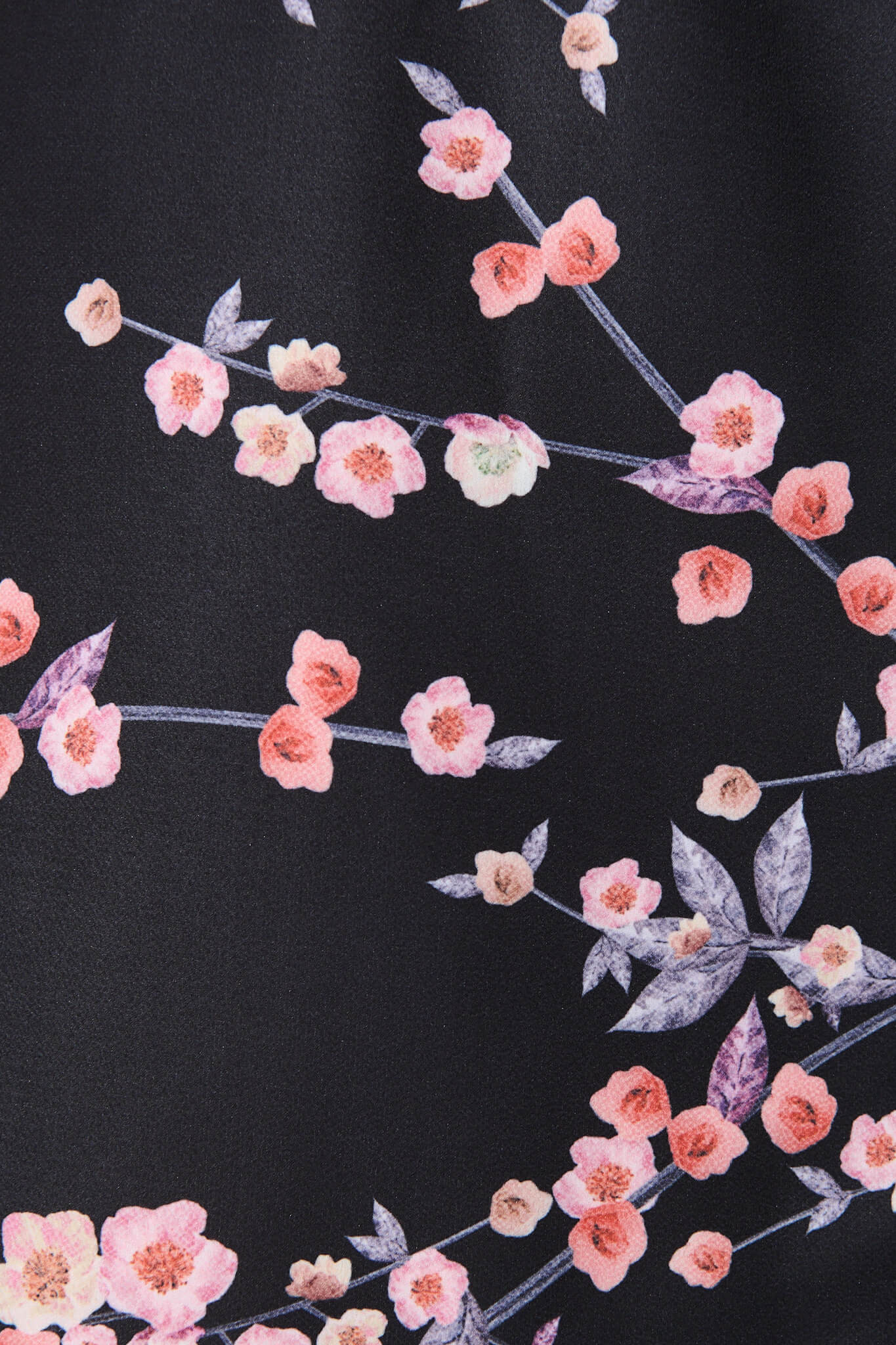 Maddison Shirt Dress In Black With Cherry Blossom - Image 6