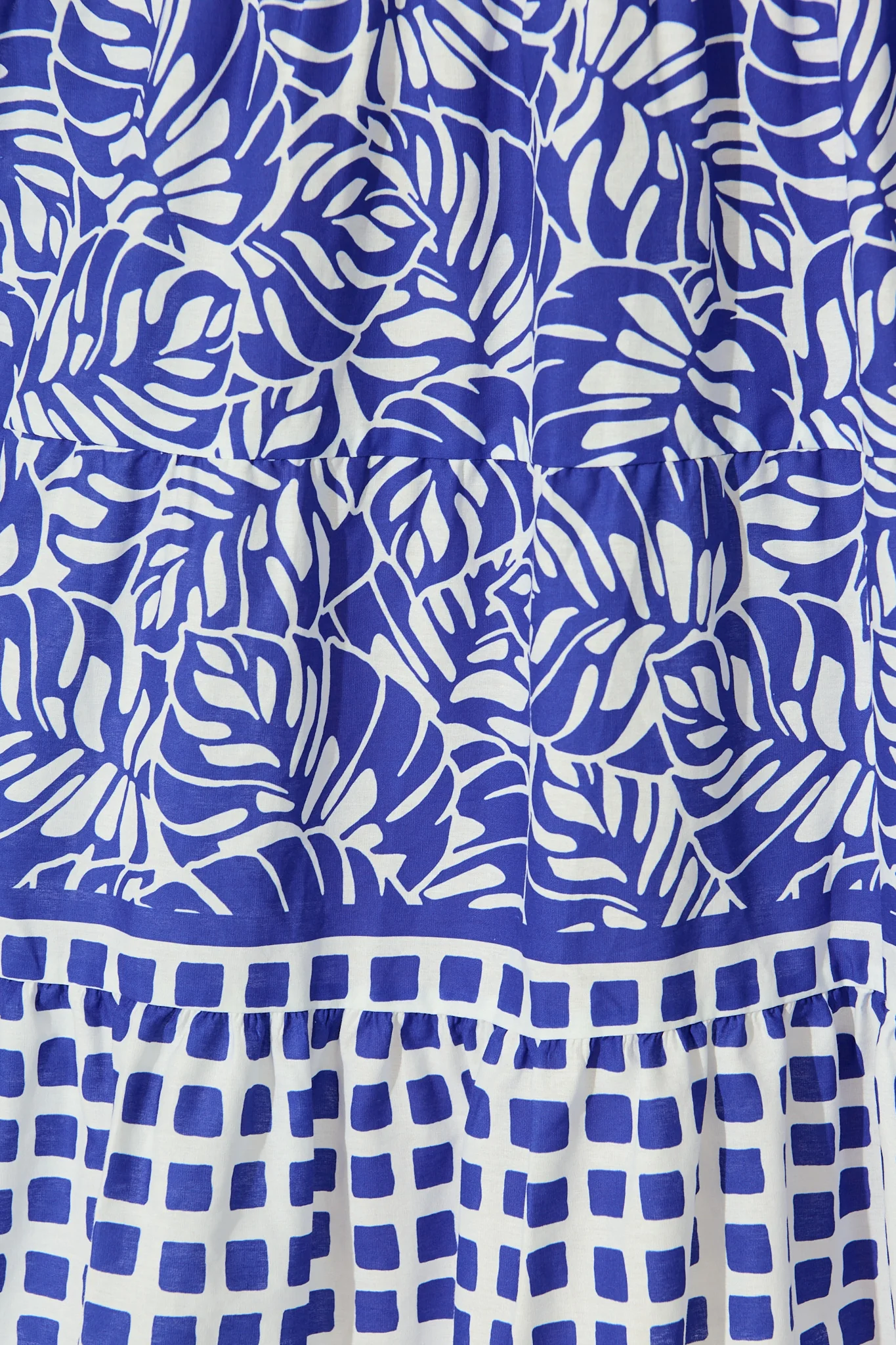 Maelle Midi Dress in Blue with White Cotton - Image 6