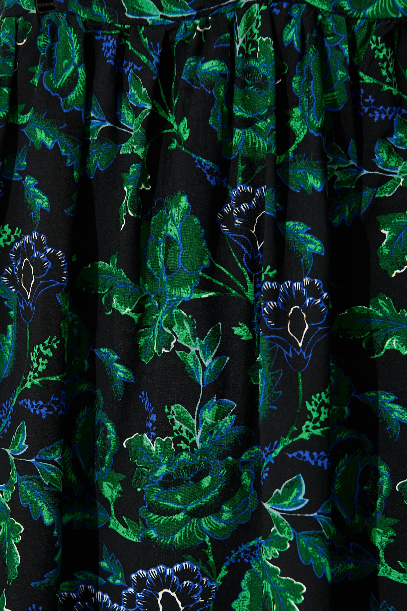 Maila Top In Emerald with Green and Blue Floral - Image 6