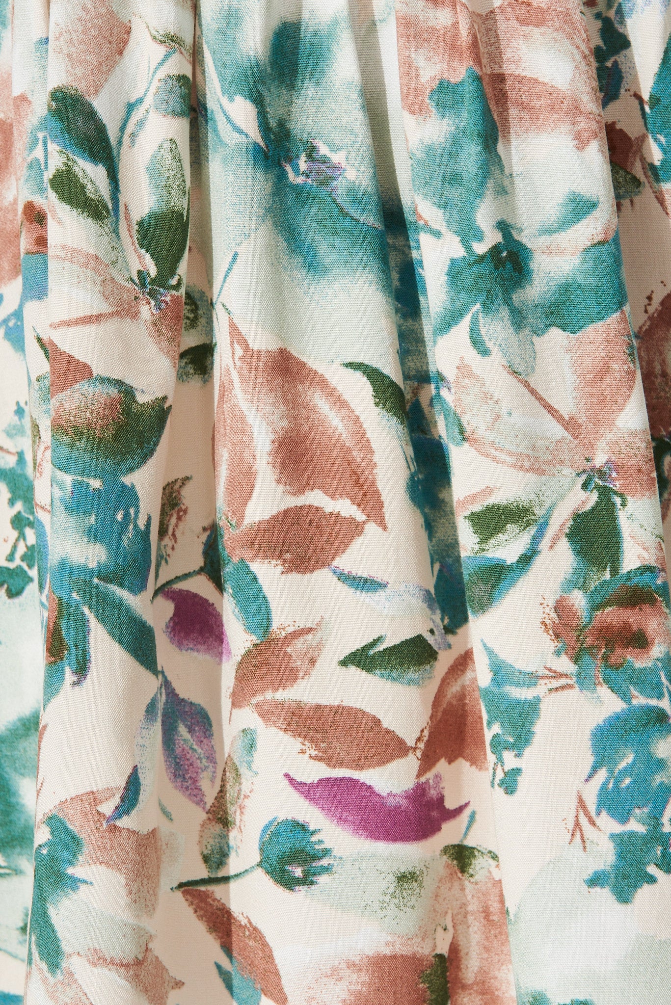 Maila Top In White With Teal Floral - Image 7