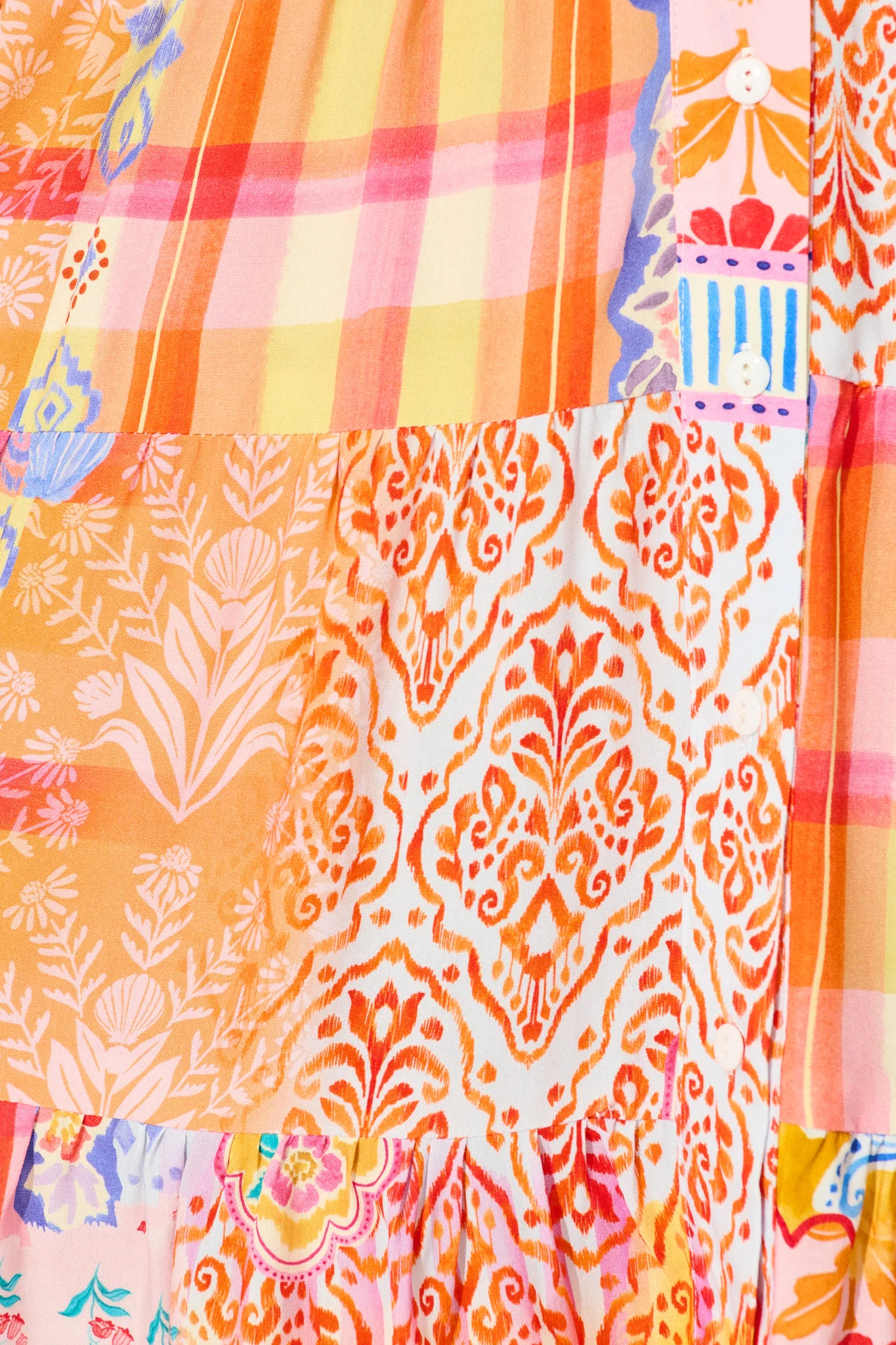 Makenna Dress in Bright Multi Patchwork Floral - Image 6