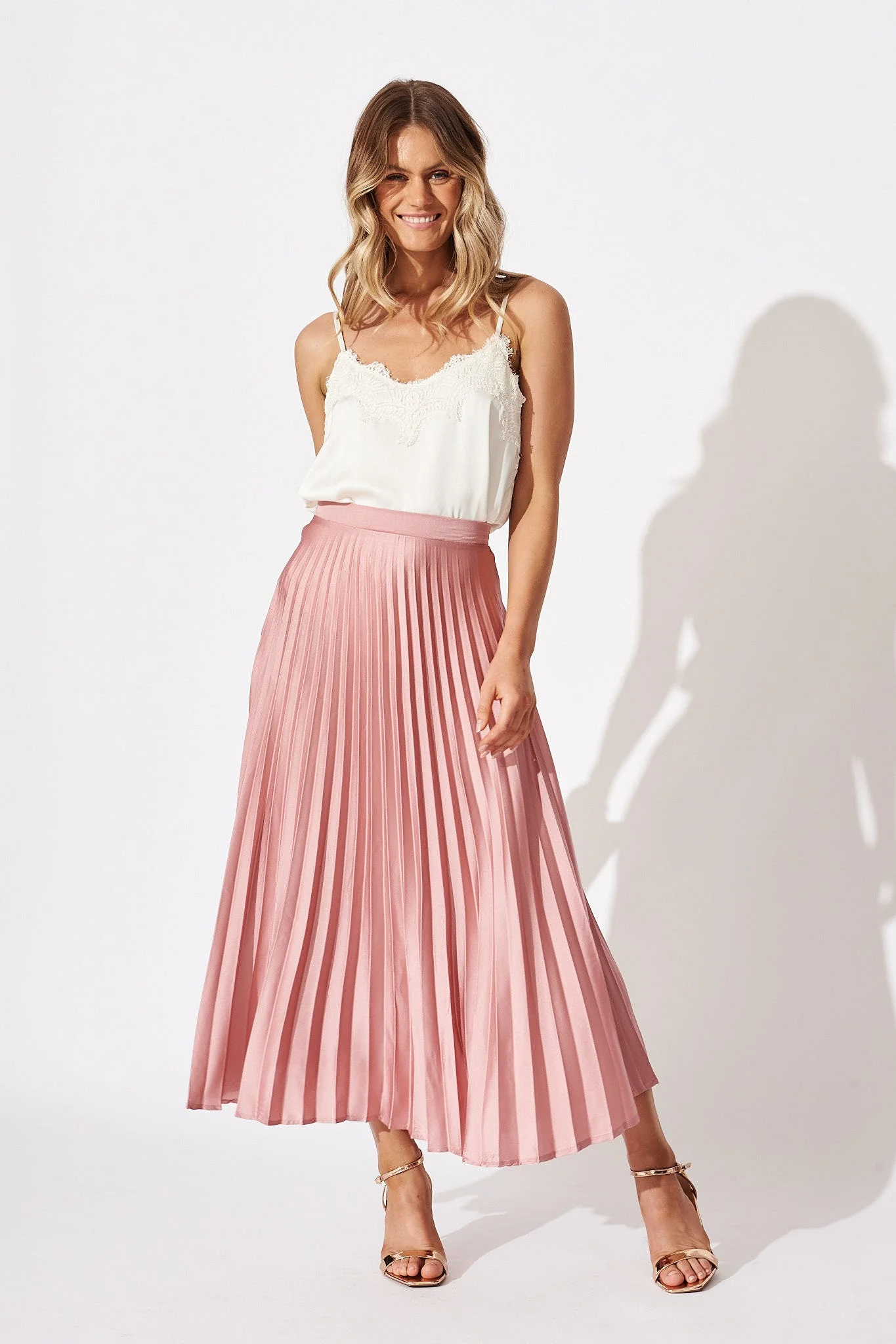 Manthis Cami Top In Cream Satin - Image 6