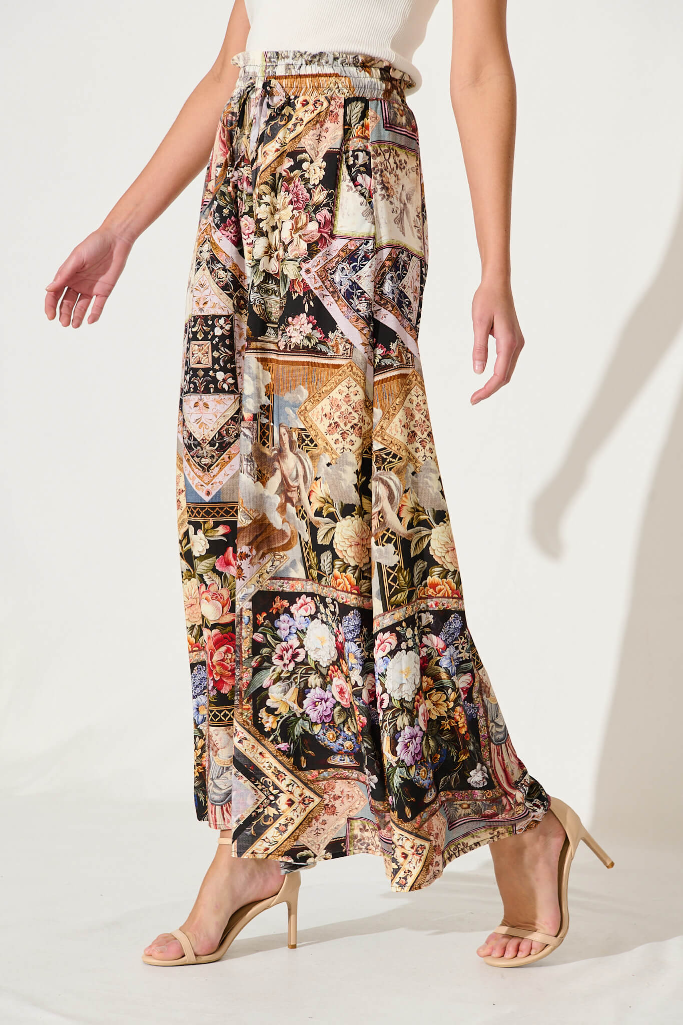 Mariah Pant In Black Multi Patchwork - Image 2