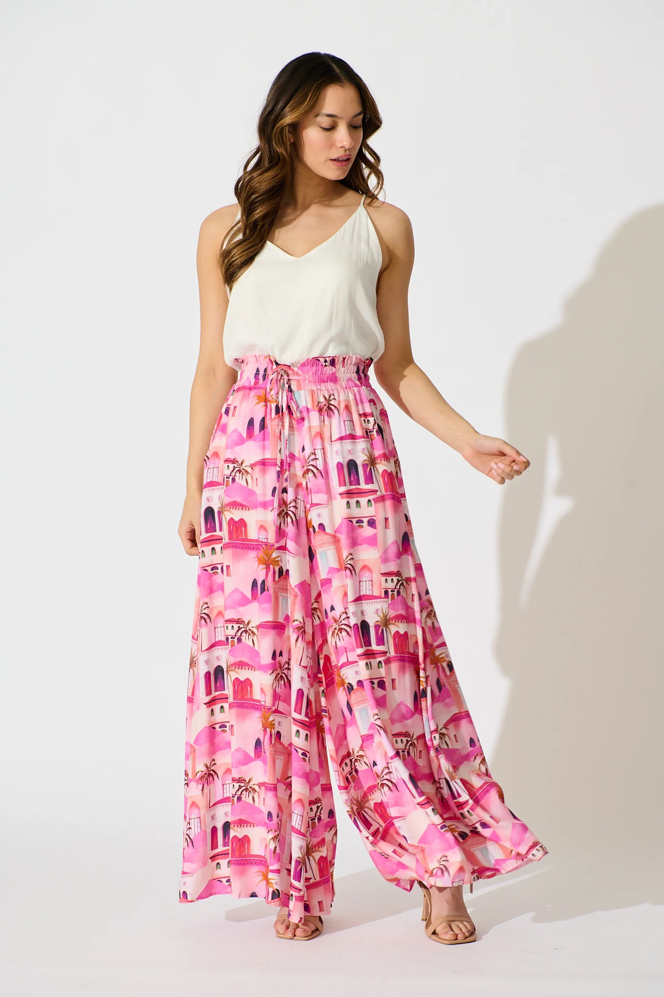 Mariah Pant in Pink Resort Print - Image 4