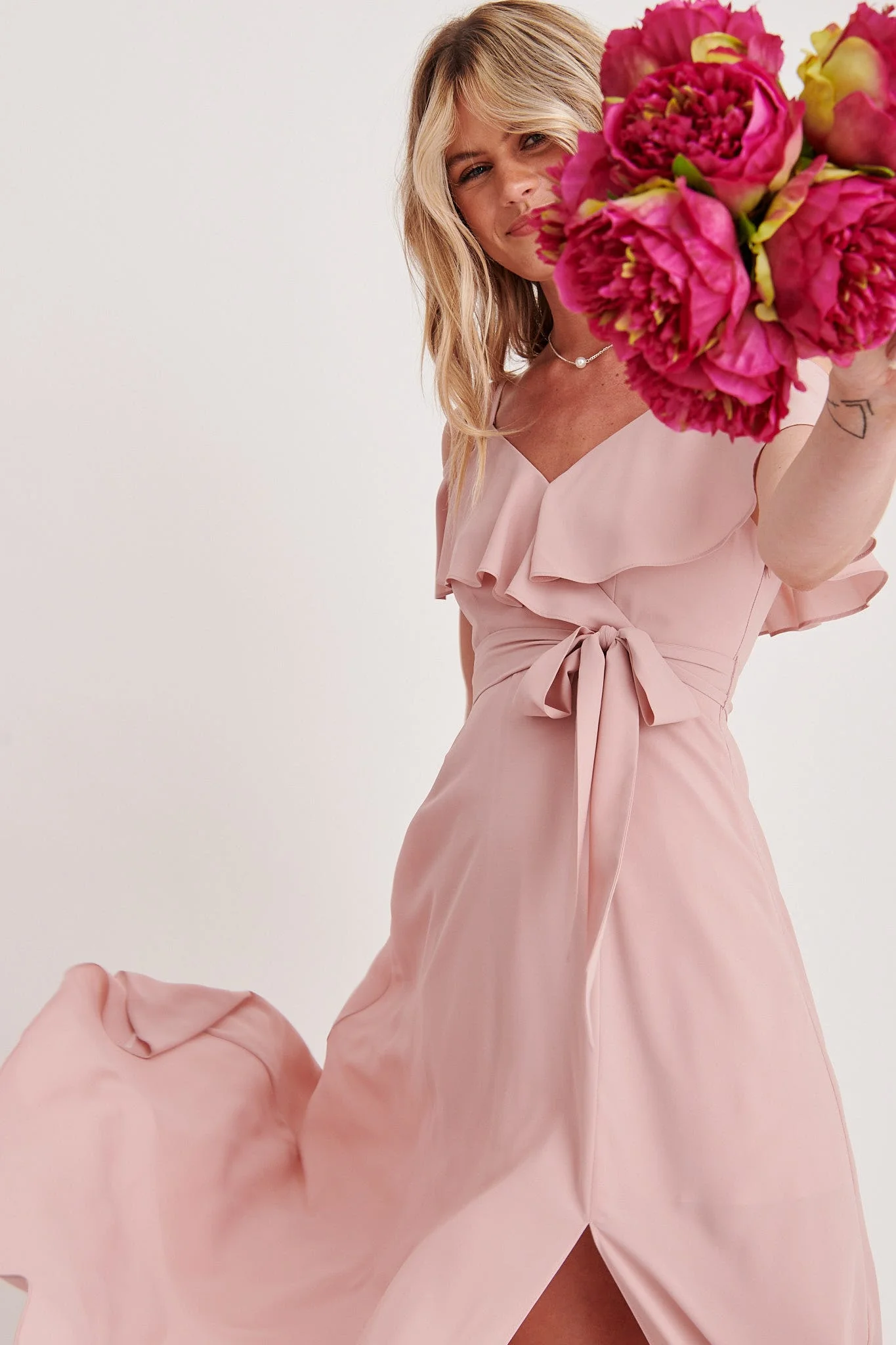 Marit Maxi Dress in Blush - Image 6
